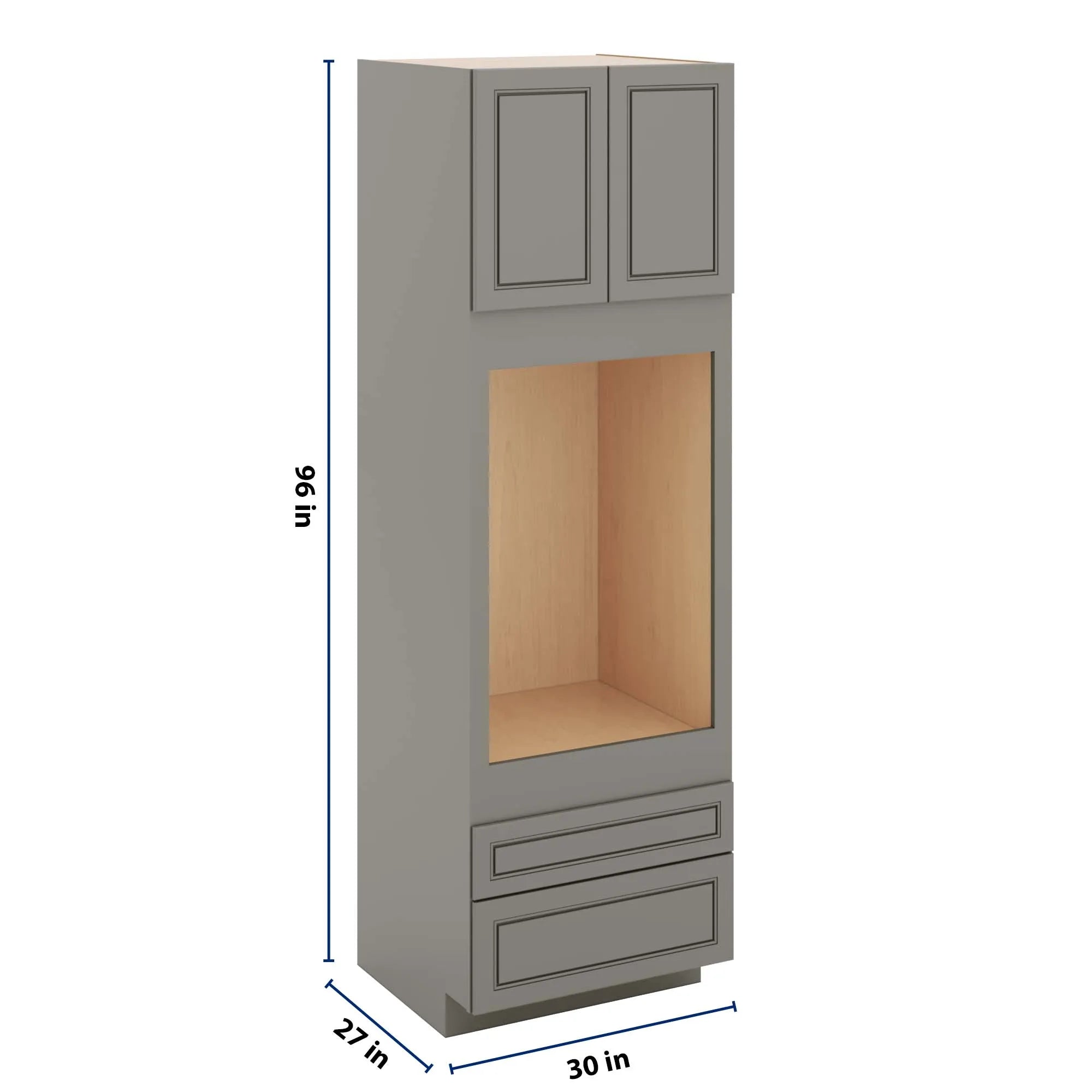 J&K Greige K3 Single Oven w/Two (2) Bottom Drawers 30" W x 96" H x 27" D
