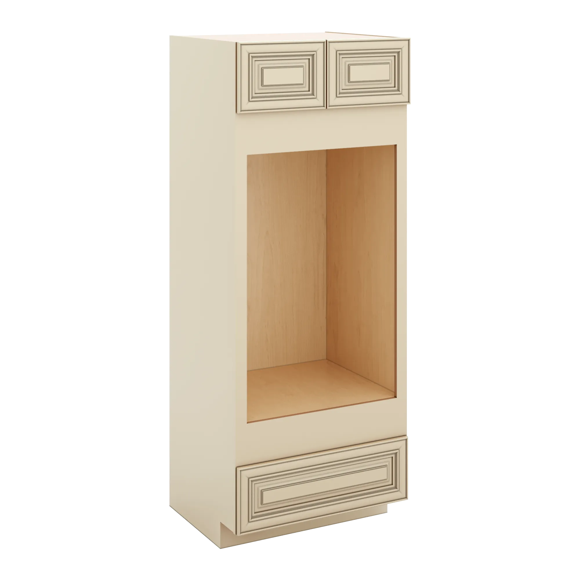 J&K Creme Glazed A7 Double Oven w/One (1) Bottom Drawer 33" W x 84" H x 27" D