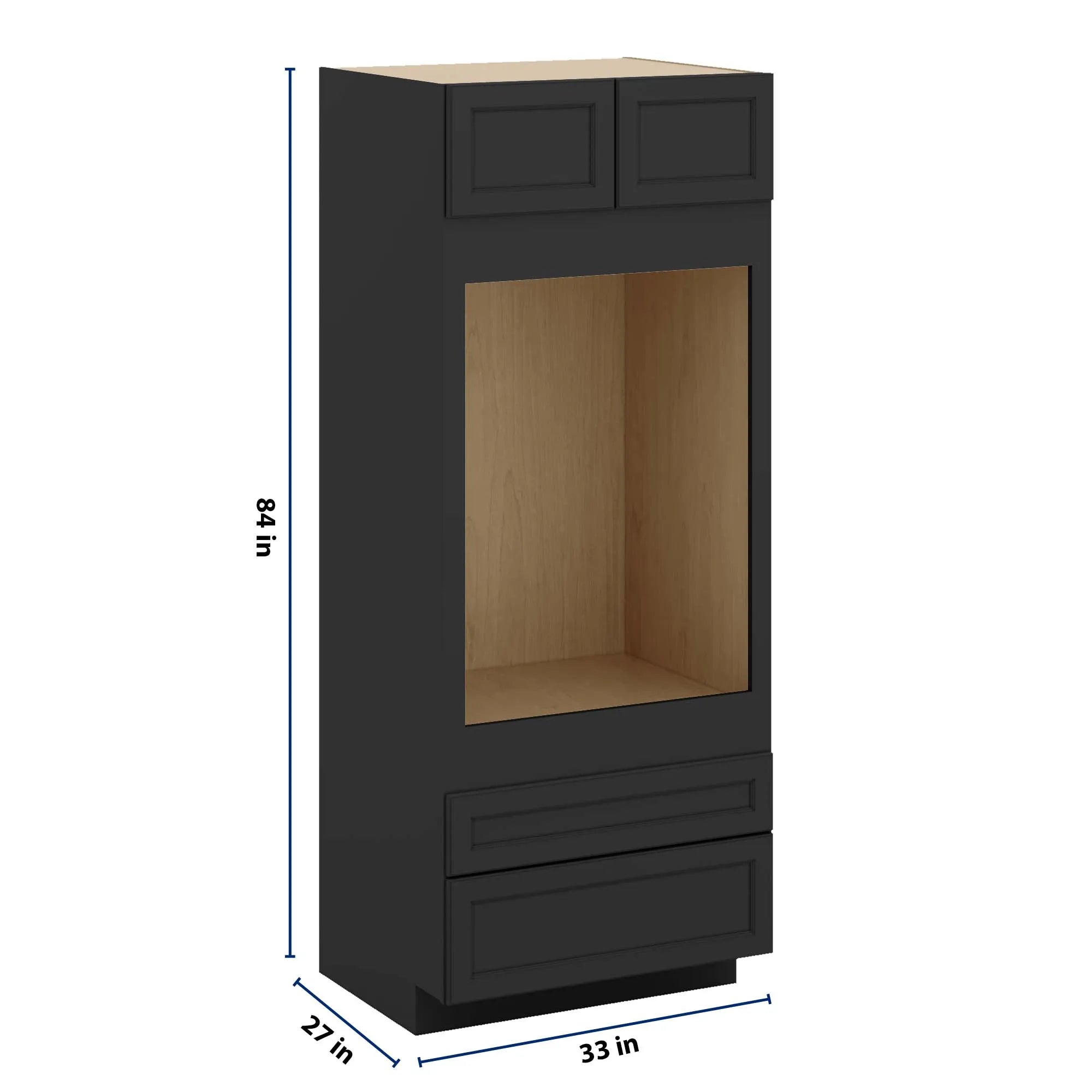 J&K Charcoal E2 Single Oven w/Two (2) Bottom Drawers 33" W x 84" H x 27" D