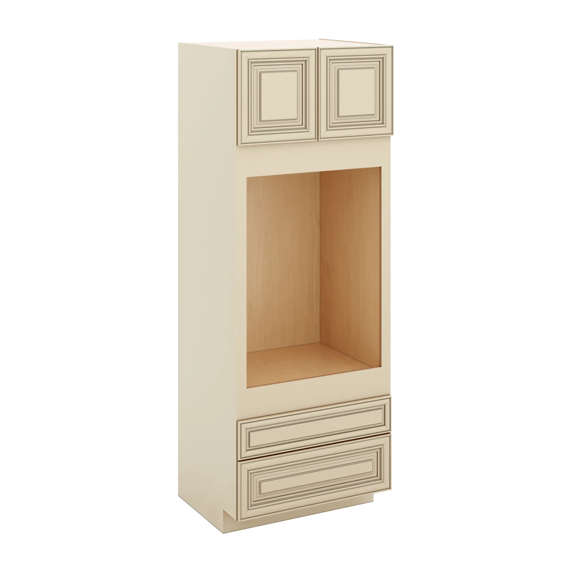 J&K Creme Glazed A7 Single Oven w/Two (2) Bottom Drawers 33" W x 90" H x 27" D