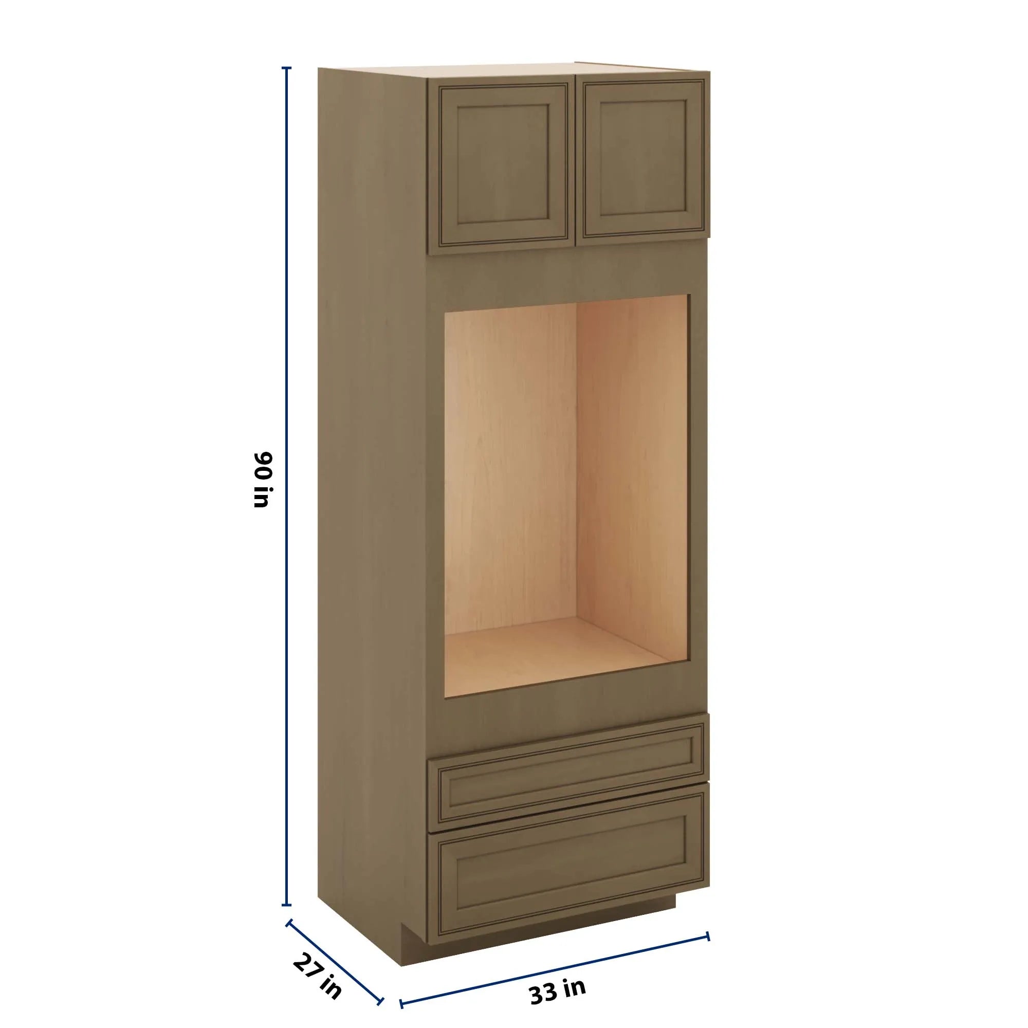 J&K Hazel H8 Single Oven w/Two (2) Bottom Drawers 33" W x 90" H x 27" D