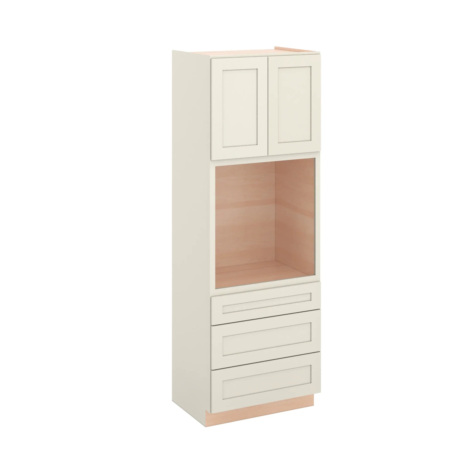 Modernform Cabinet Slim Dove White 33" W X 96" H X 24" D Oven Cabinet With 3 Drawers
