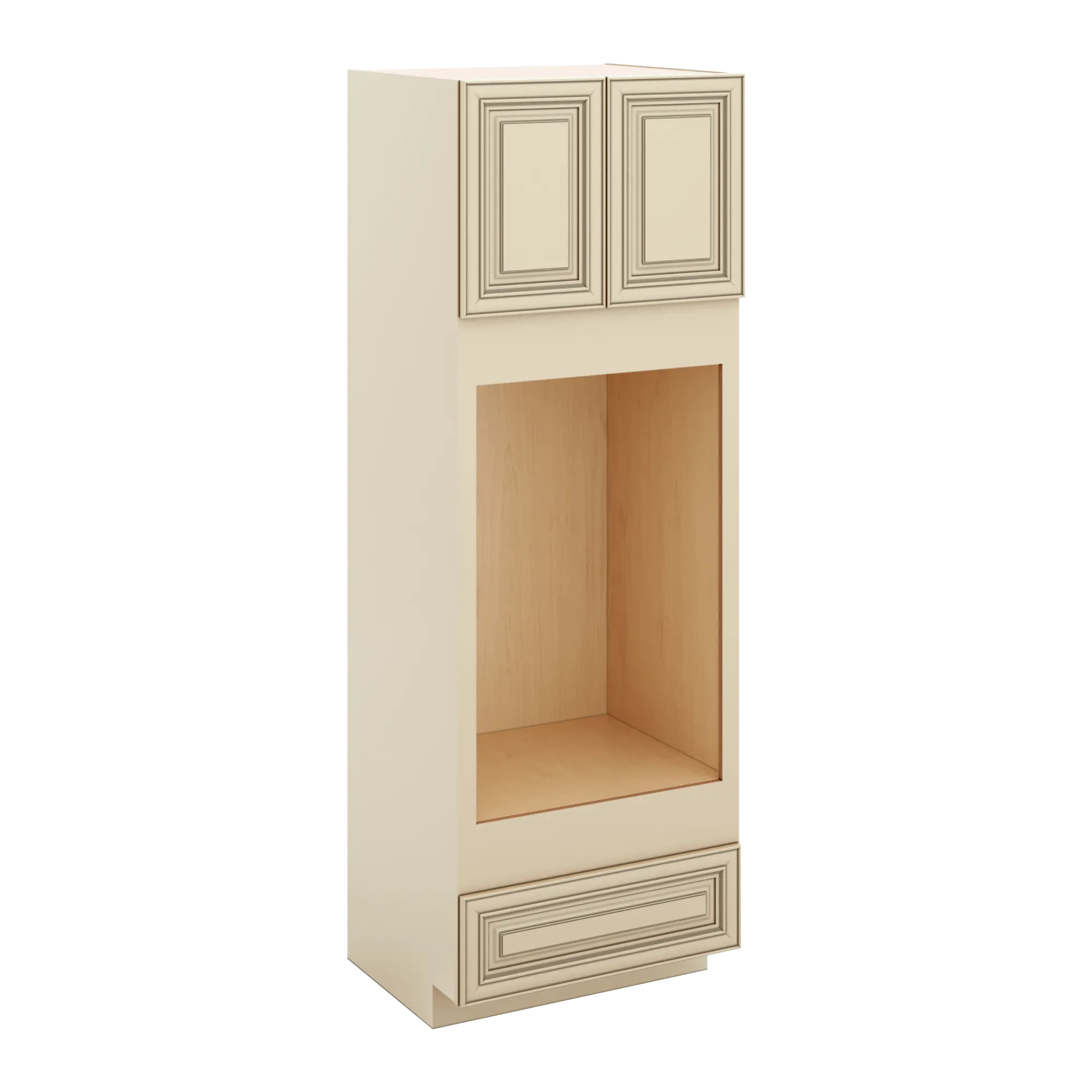 J&K Creme Glazed A7 Double Oven w/One (1) Bottom Drawer 33" W x 96" H x 27" D