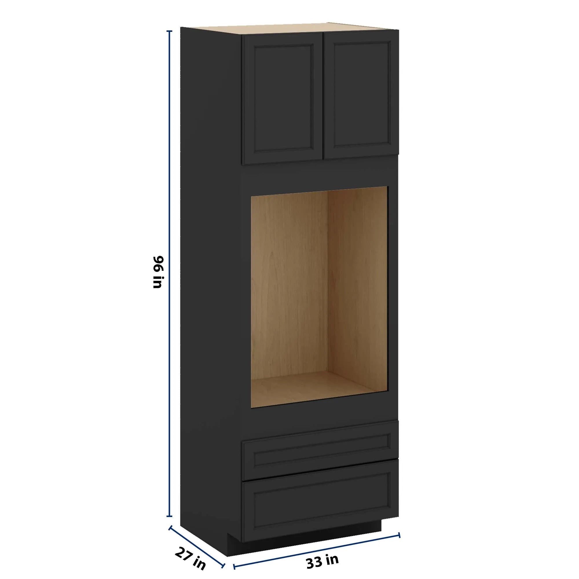 J&K Charcoal E2 Single Oven w/Two (2) Bottom Drawers 33" W x 96" H x 27" D