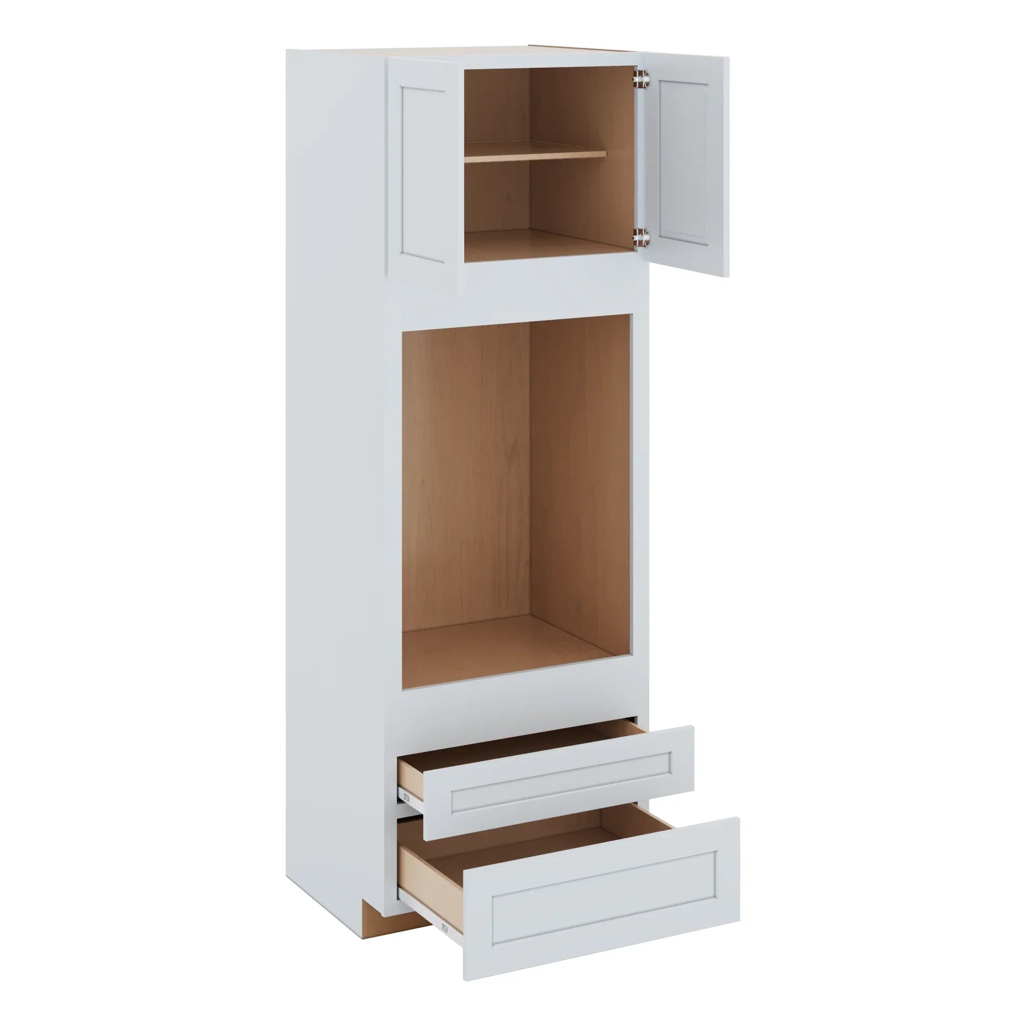 Two (2) Bottom Drawers 33" W x 96" H x 27" D