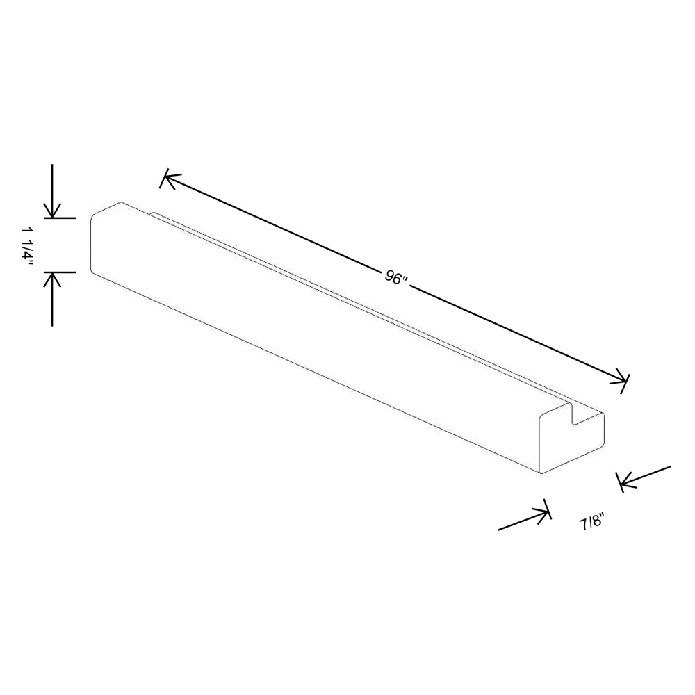 Fabuwood Allure Luna Dove 96" Width Outside Molding 1 1/4" {Allure line only}
