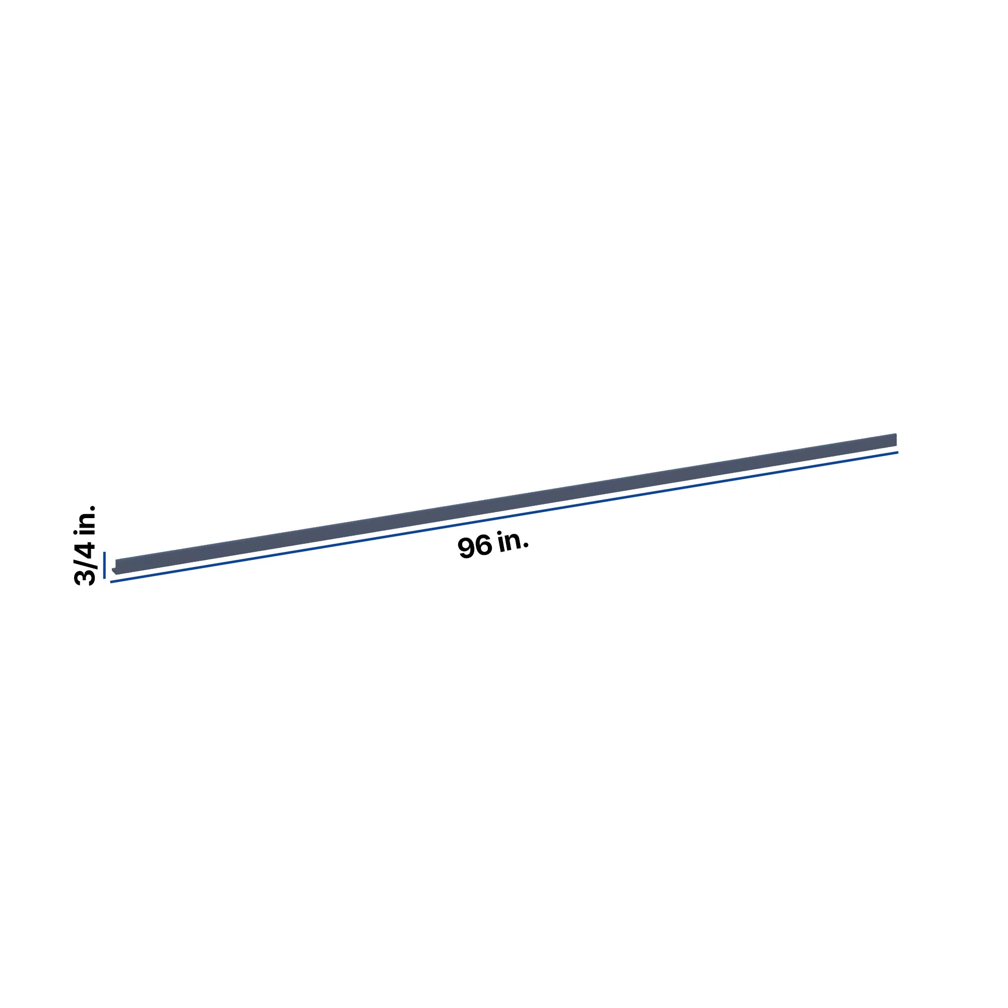 Modernform Cabinet Signature Blue 96" W X 3/4" H X 3/4" D Outside Crown Molding