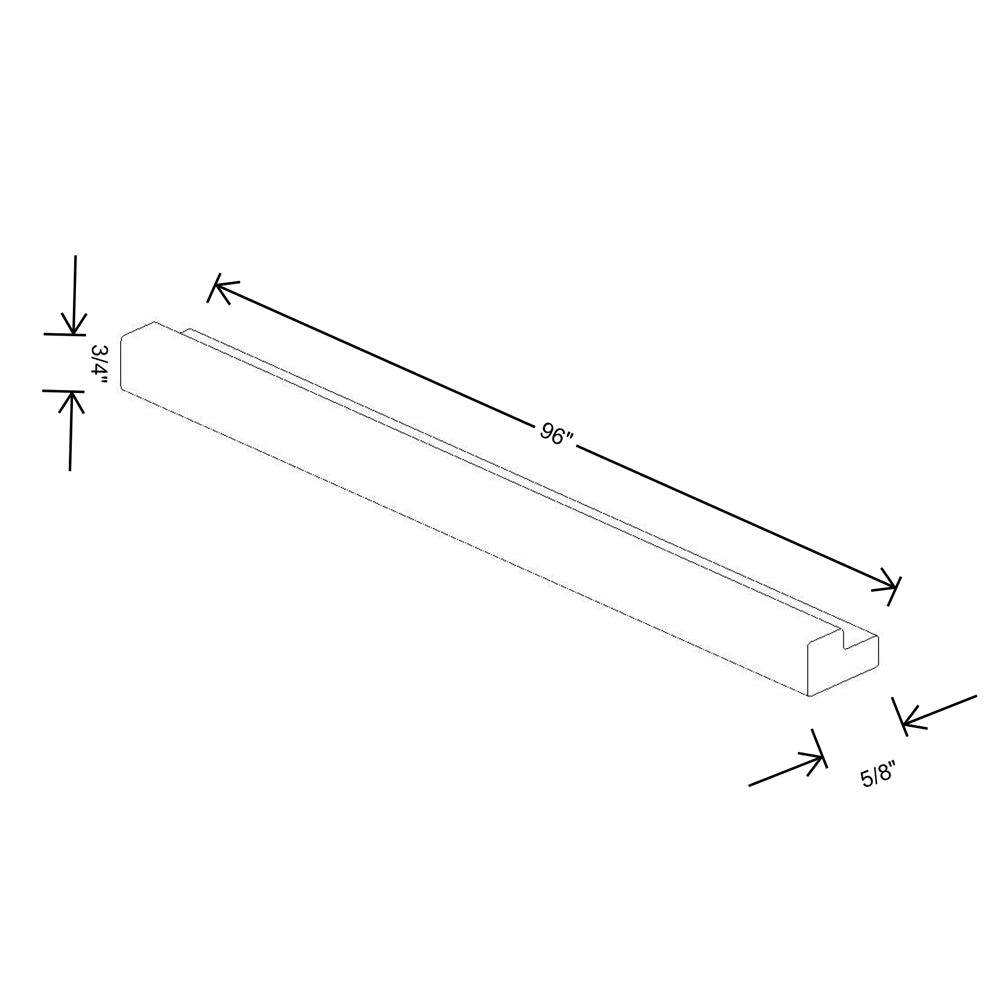 Fabuwood Quest Discovery Frost 96" W X 5/8" H X 7/8" D Outside Cornere Molding