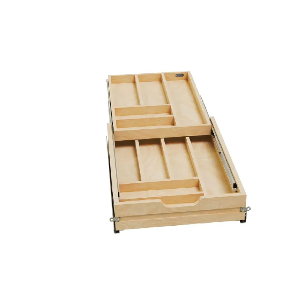 Fabuwood Ovela Catalina Bianco Matte 18" W 2 Tier Cutlery Drawer