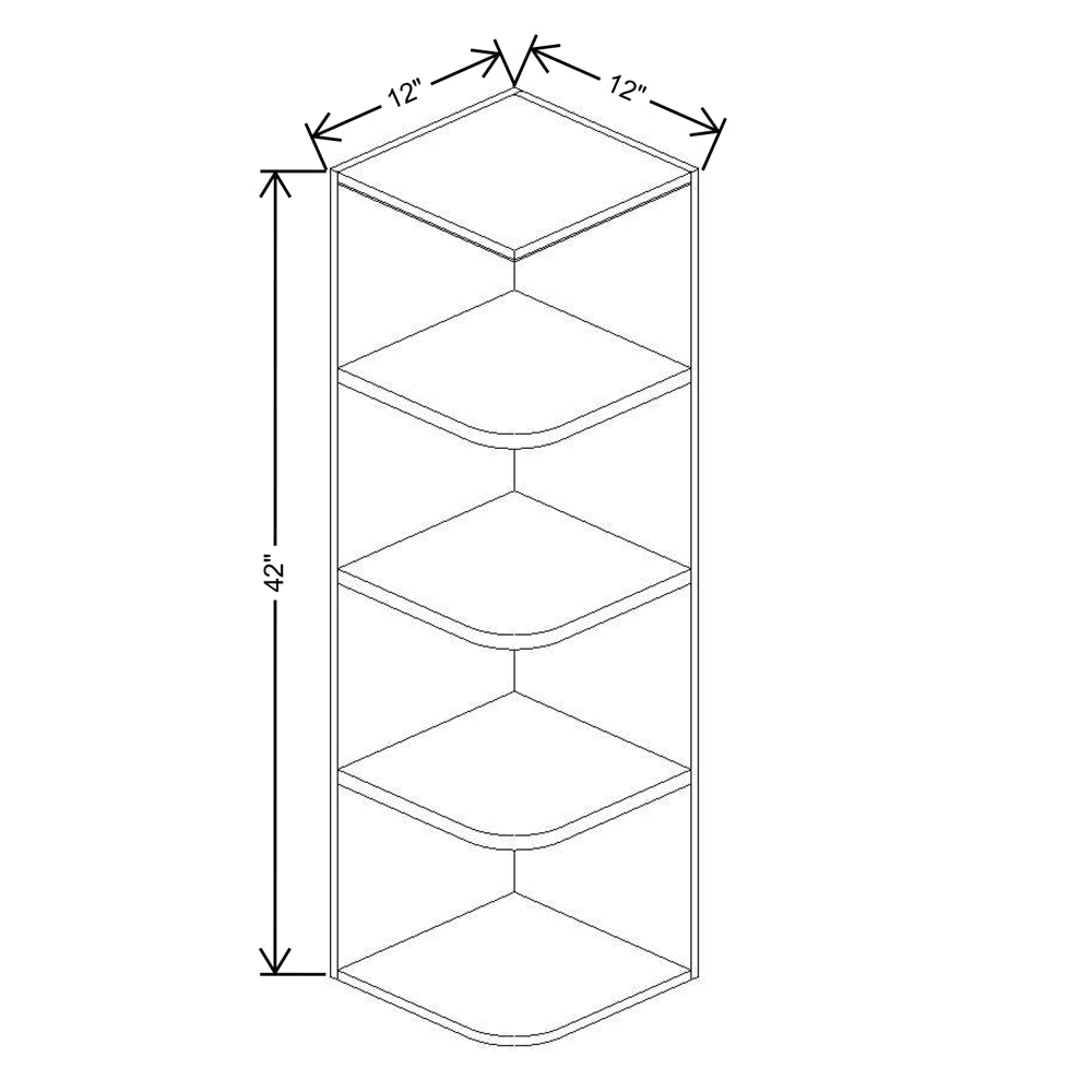 Fabuwood Allure Galaxy Dove 12"W X 42"H Wall Open End