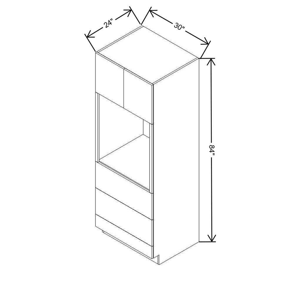 CNC Classic Milano Ash 30" W X 84" H Oven Cabinet