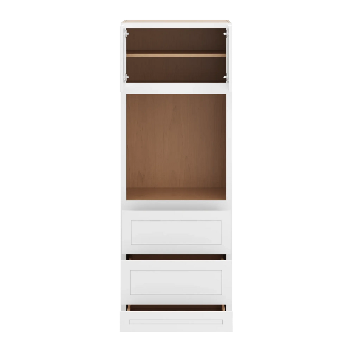 cnc luxor white 30 w x 84 h double door oven cabinet