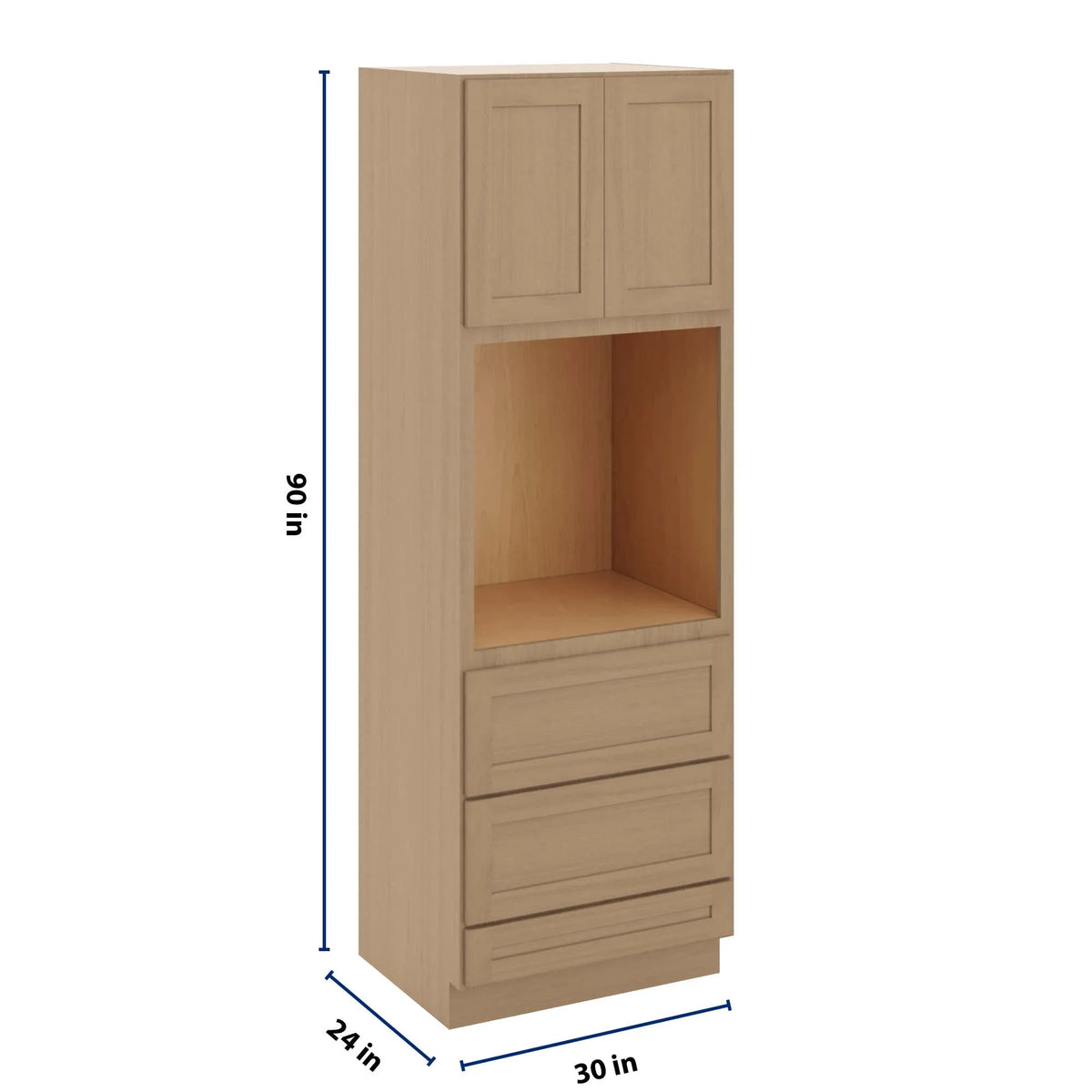 CNC Luxor 5-Piece Harvest 30" W X 90" H Double Door Oven Cabinet