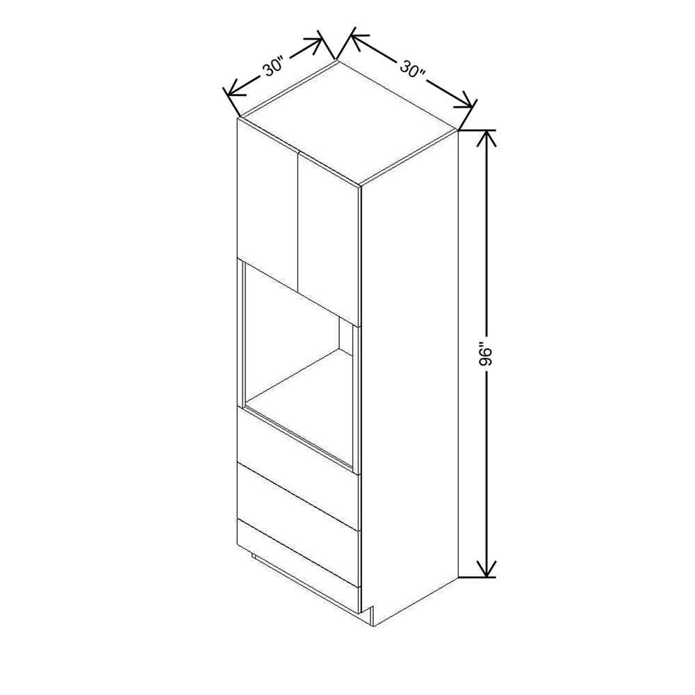 CNC Concord Elegant Stone 30" W X 96" H Single Oven Cabinet
