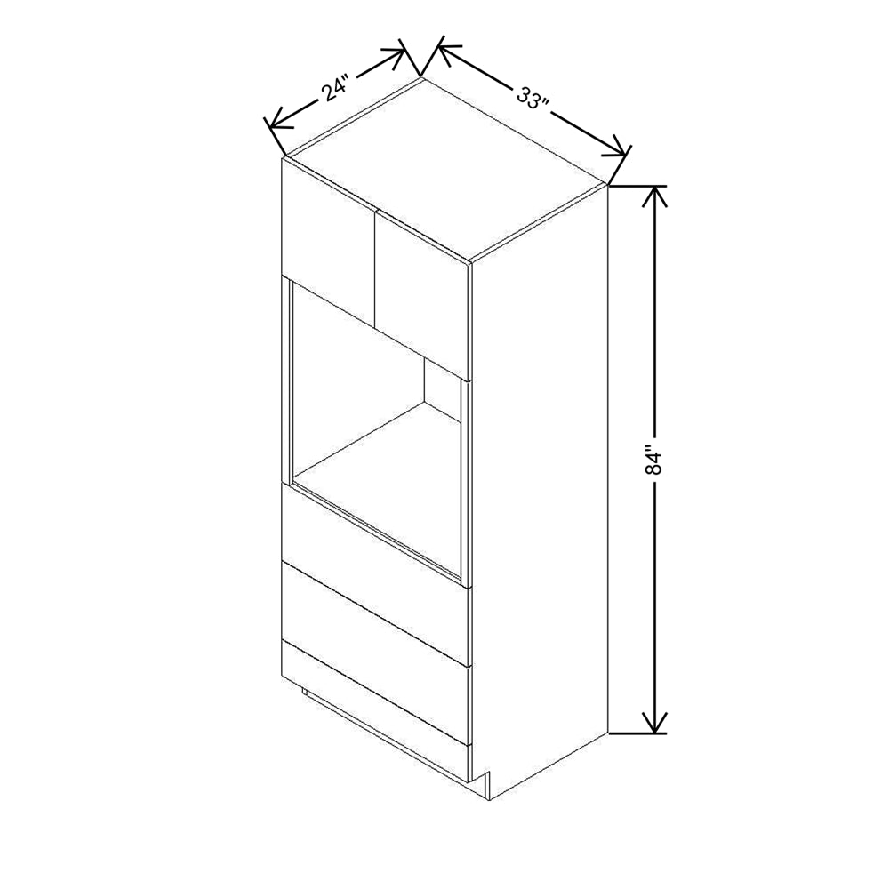 CNC Concord Elegant Dove 33" W X 84" H Single Oven Cabinet