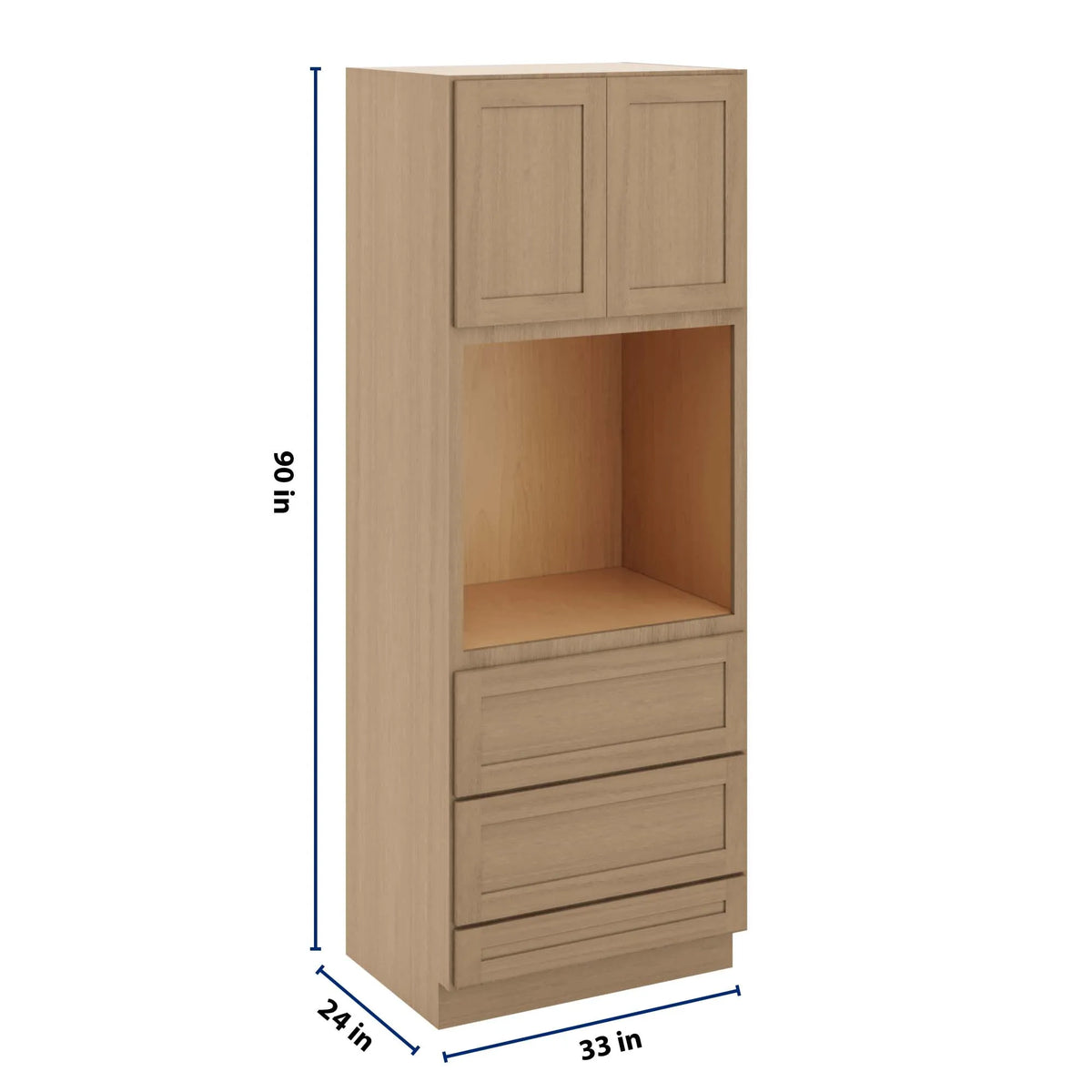 CNC Luxor 5-Piece Harvest 33" W X 90" H Double Door Oven Cabinet