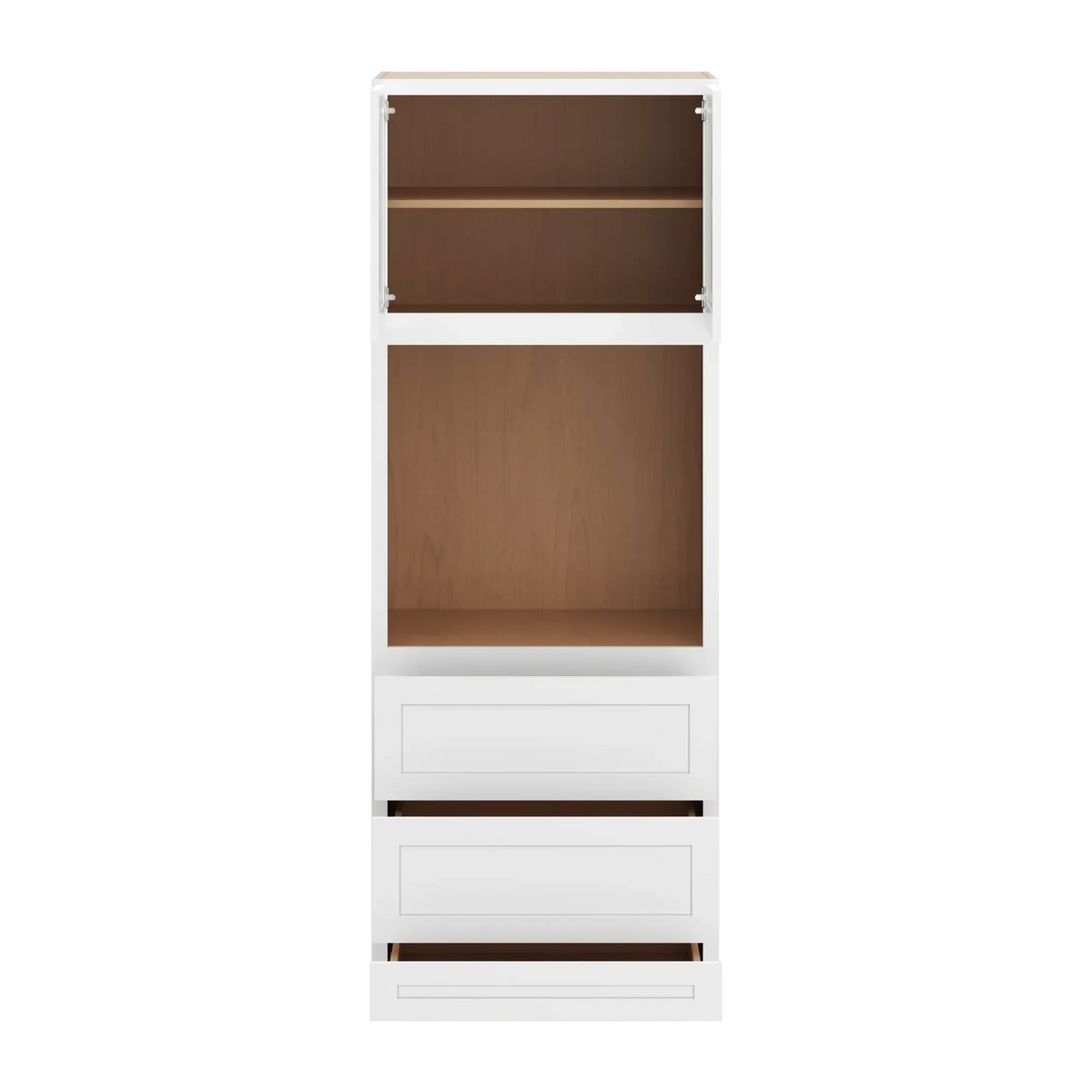 cnc luxor white 33 w x 90 h double door oven cabinet