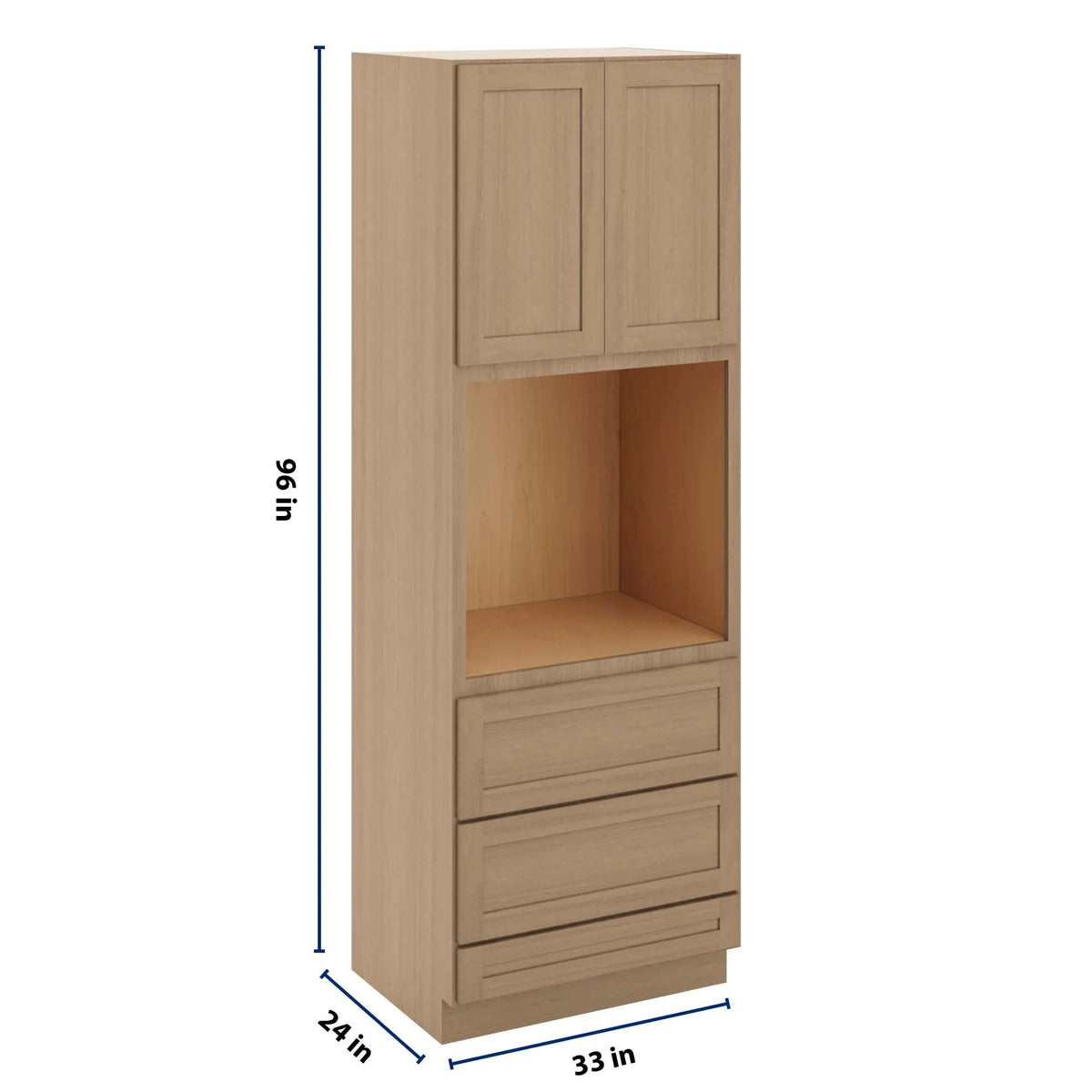 CNC Luxor 5-Piece Harvest 33" W X 96" H Double Door Oven Cabinet