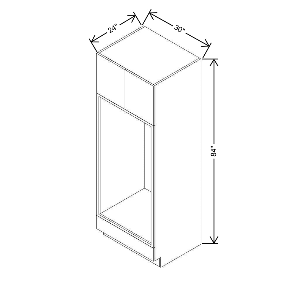 CNC Concord Elegant Ocean 30" W X 84" H Double Oven Cabinet