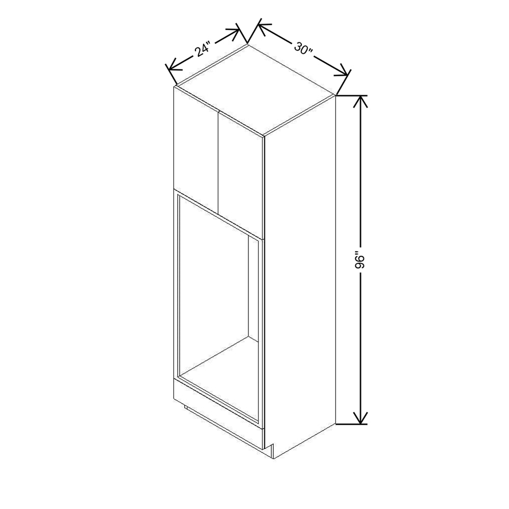 CNC Concord Elegant Stone 30" W X 96" H Double Oven Cabinet