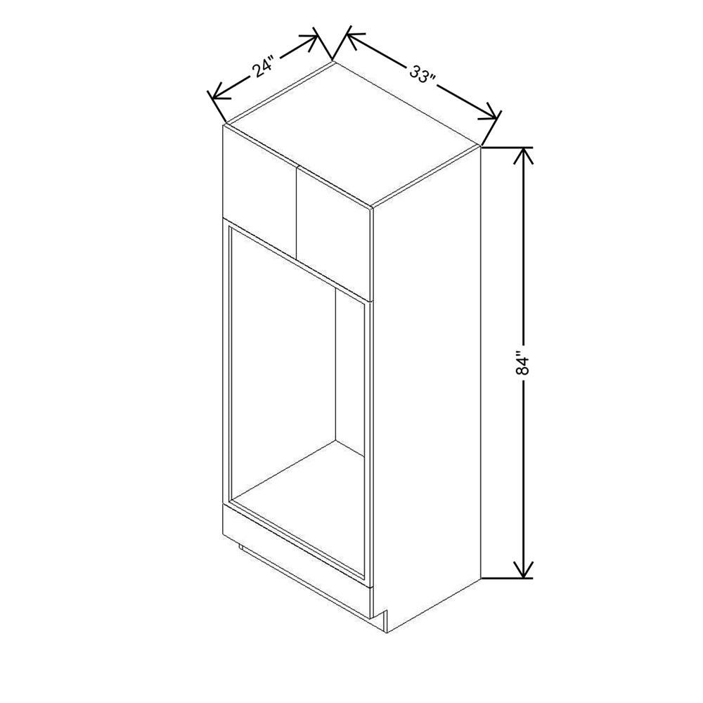 CNC Concord Richmond Stone 33" W X 84" H Double Oven Cabinet