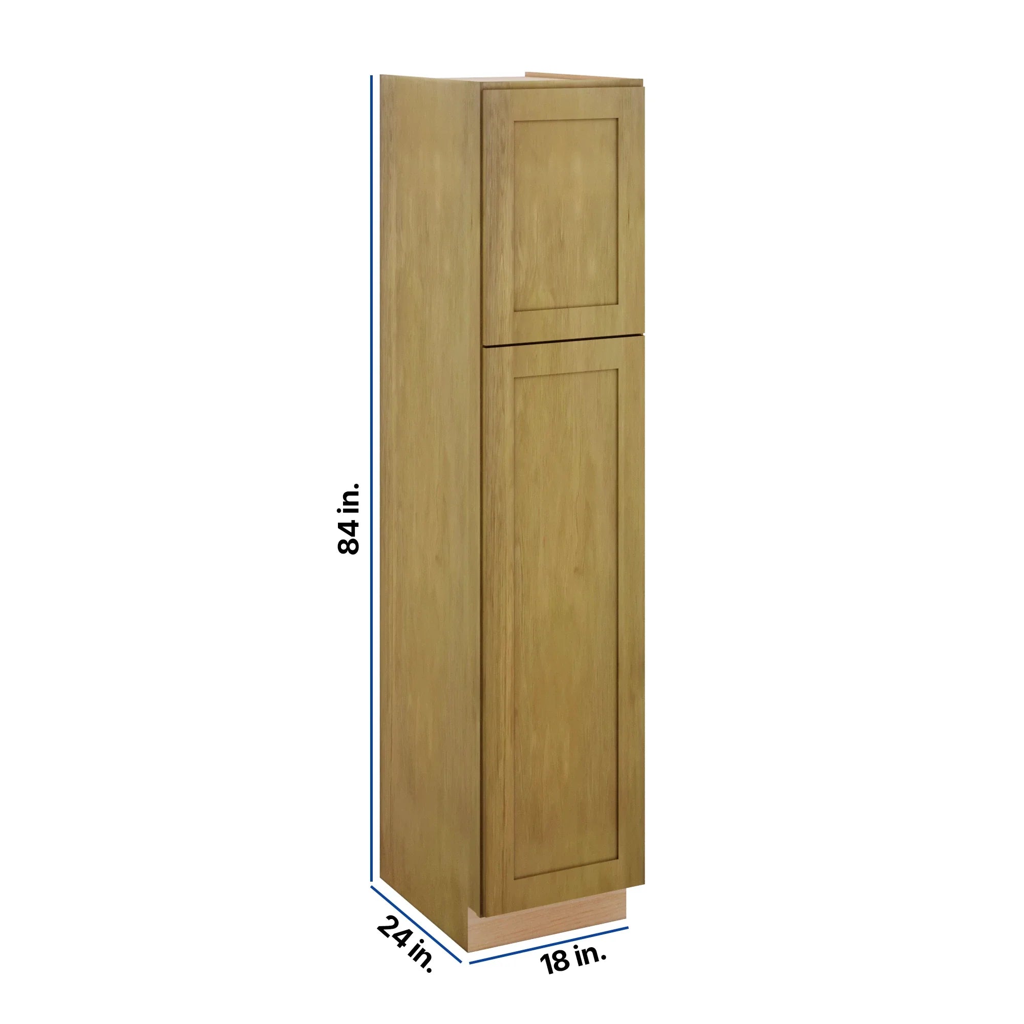 Modernform Cabinet Natural Shaker 18" W X 84" H X 24" D Tall Pantry Cabinet