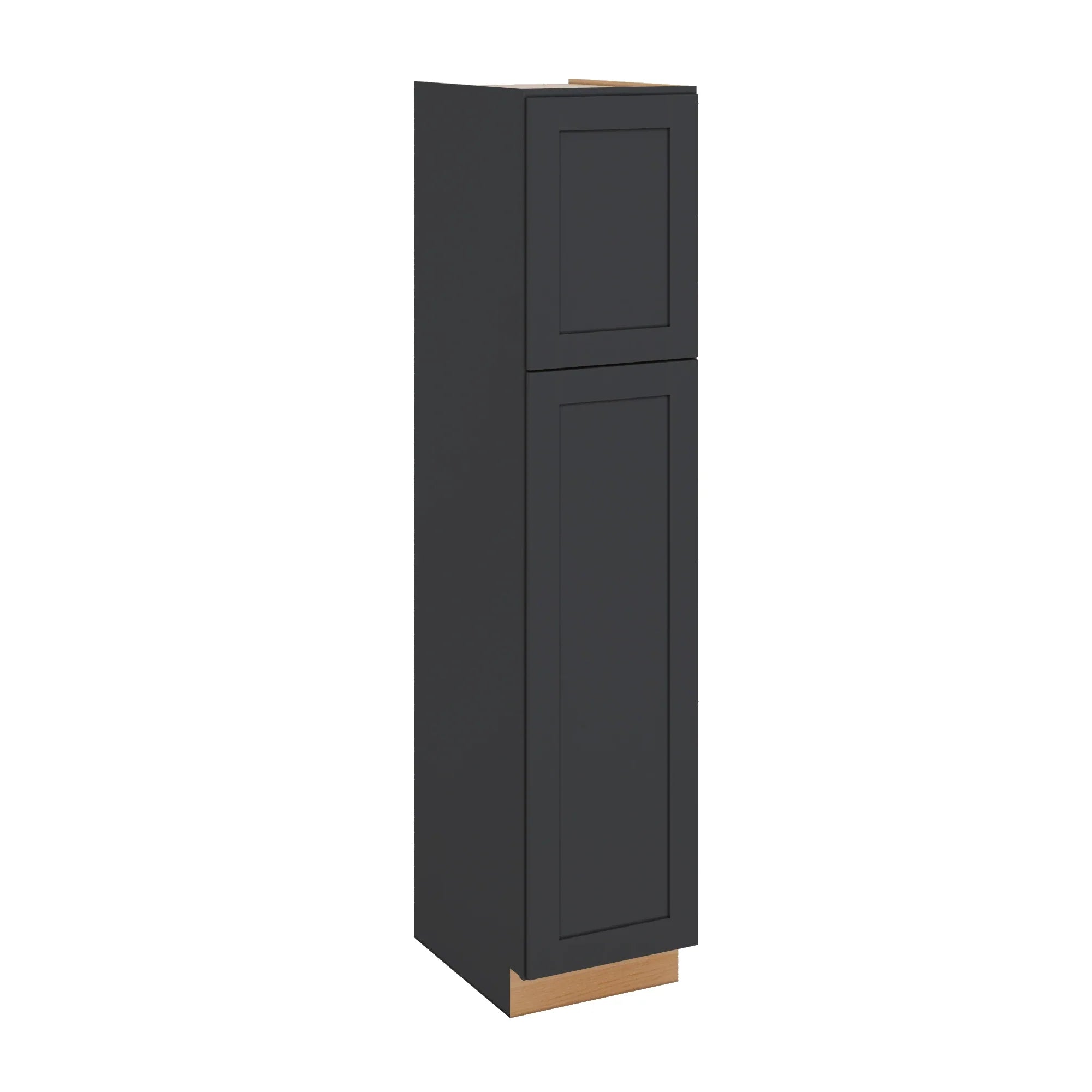 Modernform Cabinet Onyx Black Shaker 18" W X 84" H X 24" D Tall Pantry Cabinet