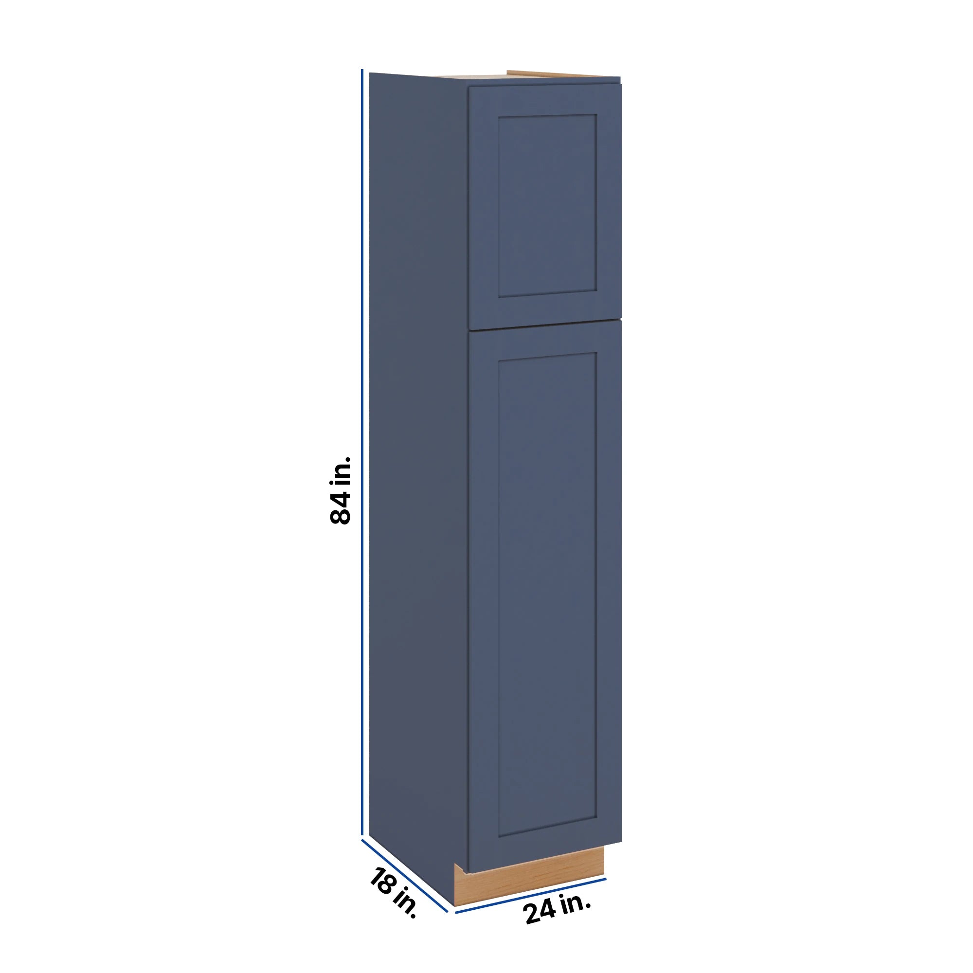 Modernform Cabinet Signature Blue 18" W X 84" H X 24" D Tall Pantry Cabinet