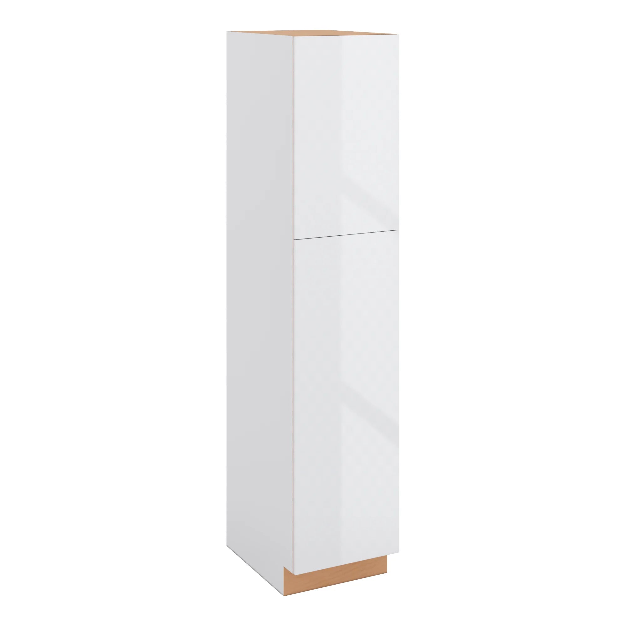 Modernform Cabinet Gloss White 18" W X 84" H X 24" D Single Door Tall Pantry Cabinet