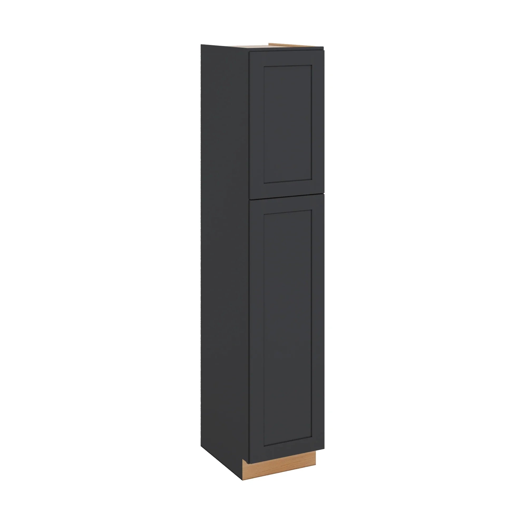 Modernform Cabinet Onyx Black Shaker 18" W X 90" H X 24" D Tall Pantry Cabinet
