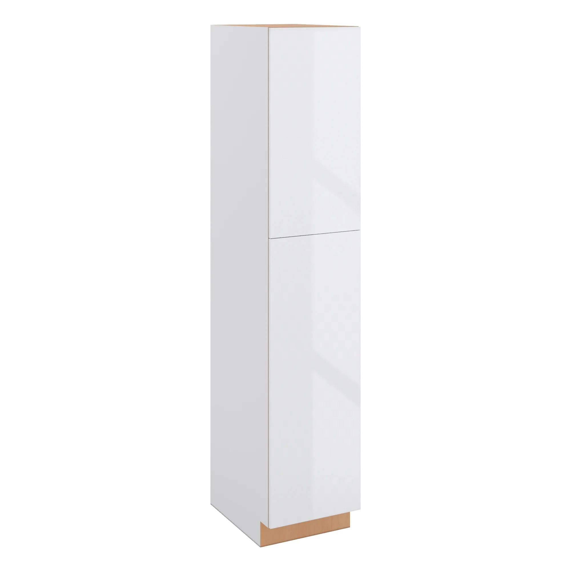 Modernform Cabinet Gloss White 18" W X 90" H X 24" D Single Door Tall Pantry Cabinet