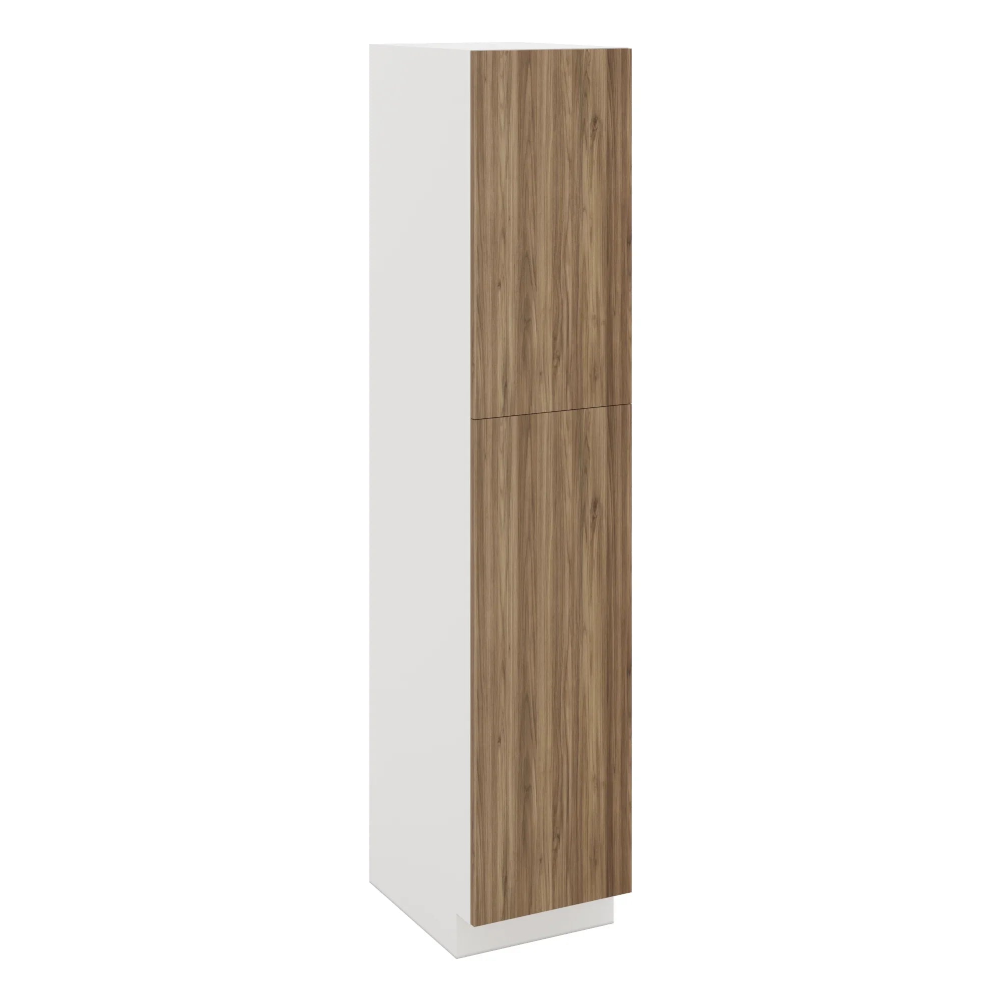 Modernform Cabinet Walnut 18" W X 90" H X 24" D Single Door Tall Pantry Cabinet