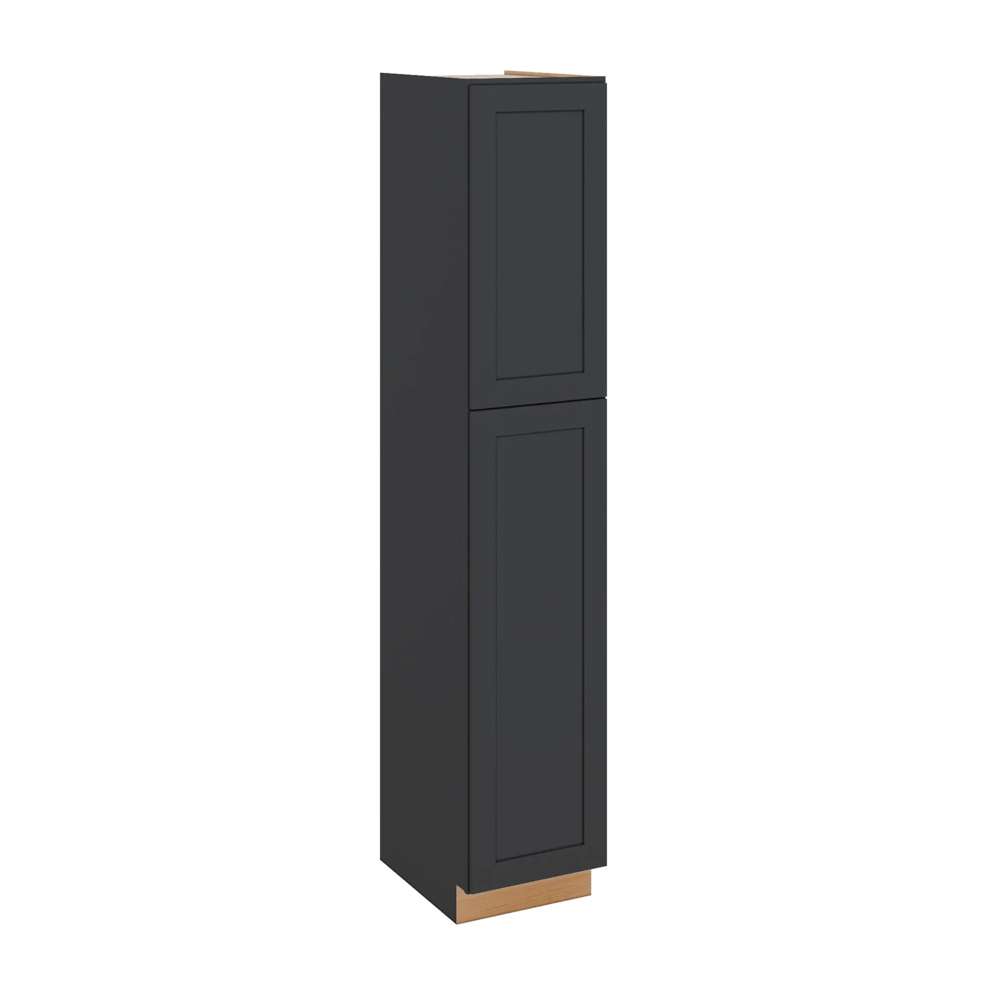 Modernform Cabinet Onyx Black Shaker 18" W X 96" H X 24" D Tall Pantry Cabinet