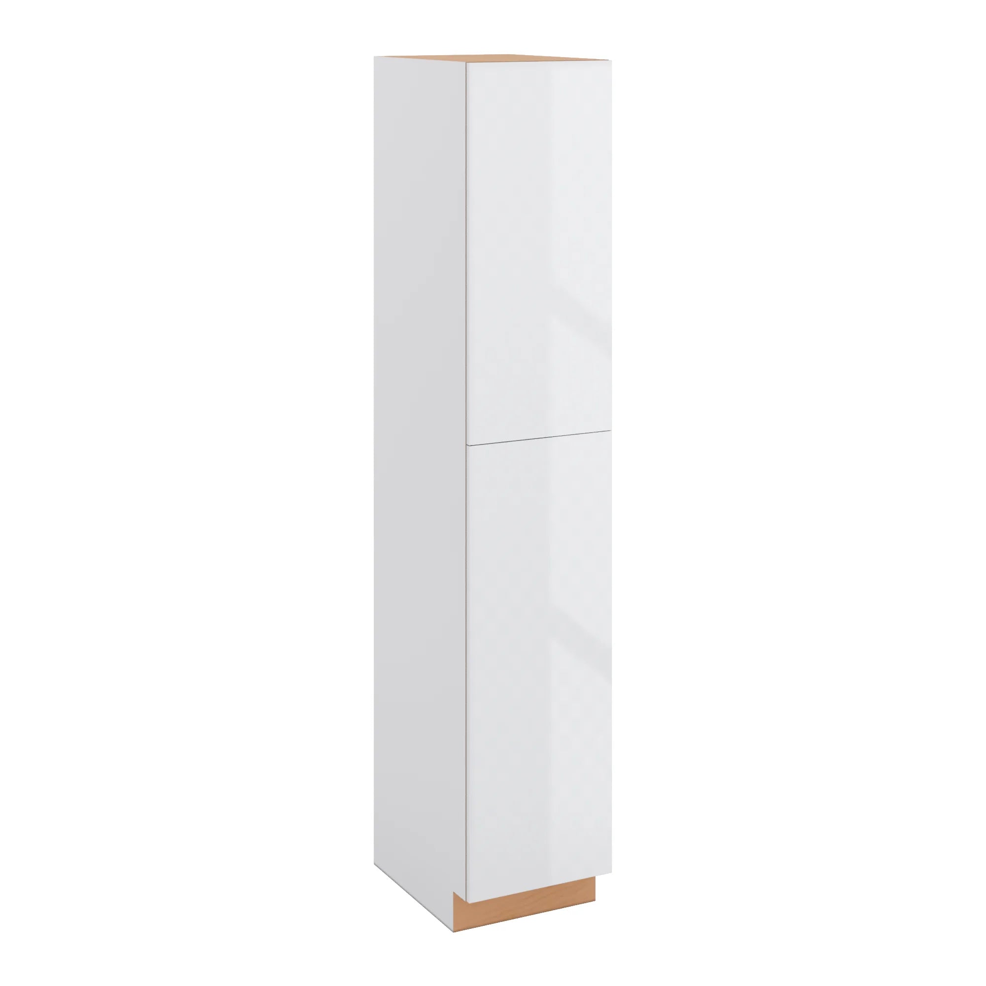 Modernform Cabinet Gloss White 18" W X 96" H X 24" D Single Door Tall Pantry Cabinet
