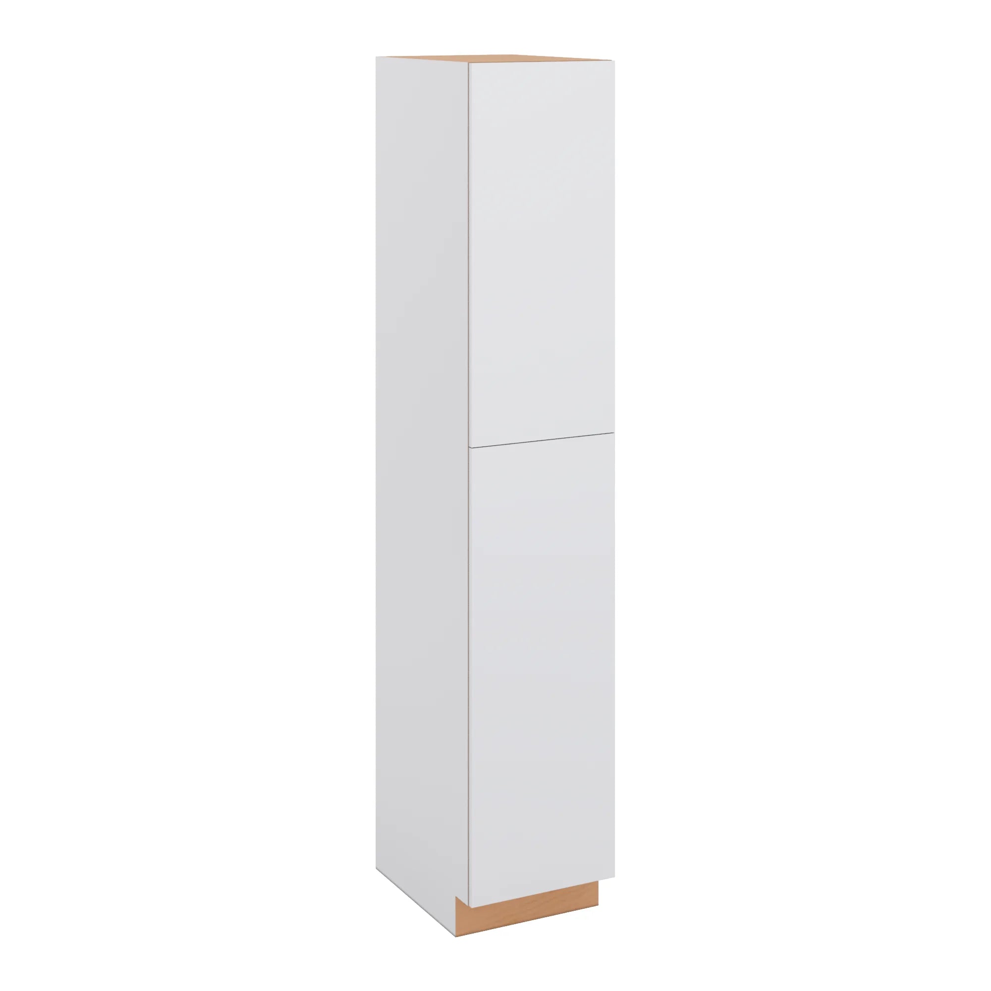 Modernform Cabinet Matte White 18" W X 96" H X 24" D Single Door Tall Pantry Cabinet