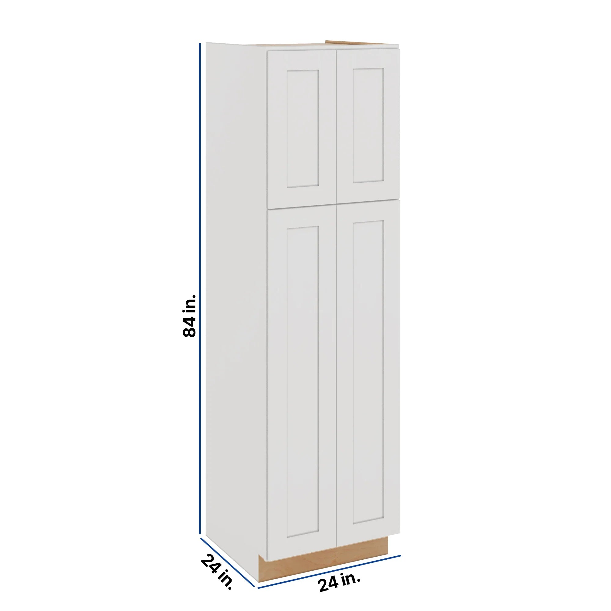 Modernform Cabinet White Shaker 24" W X 84" H X 24" D Tall Pantry Cabinet