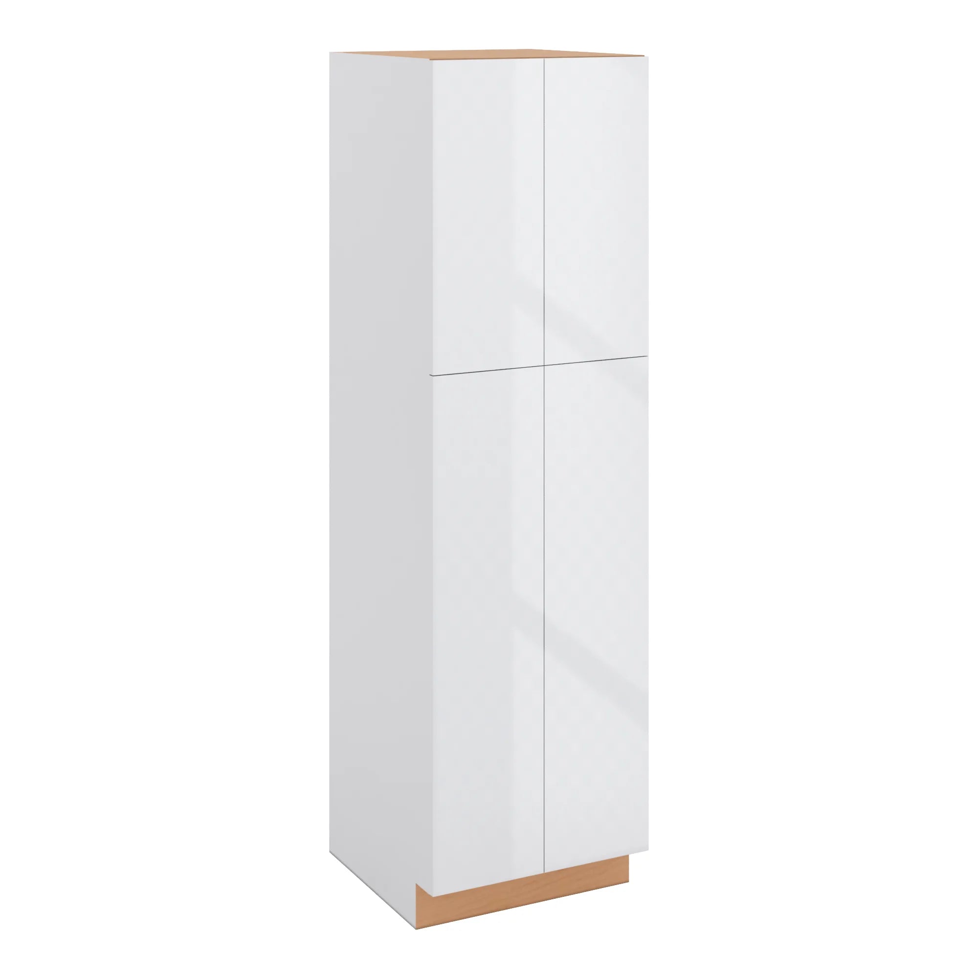 Modernform Cabinet Gloss White 24" W X 84" H X 24" D Double Door Tall Pantry Cabinet
