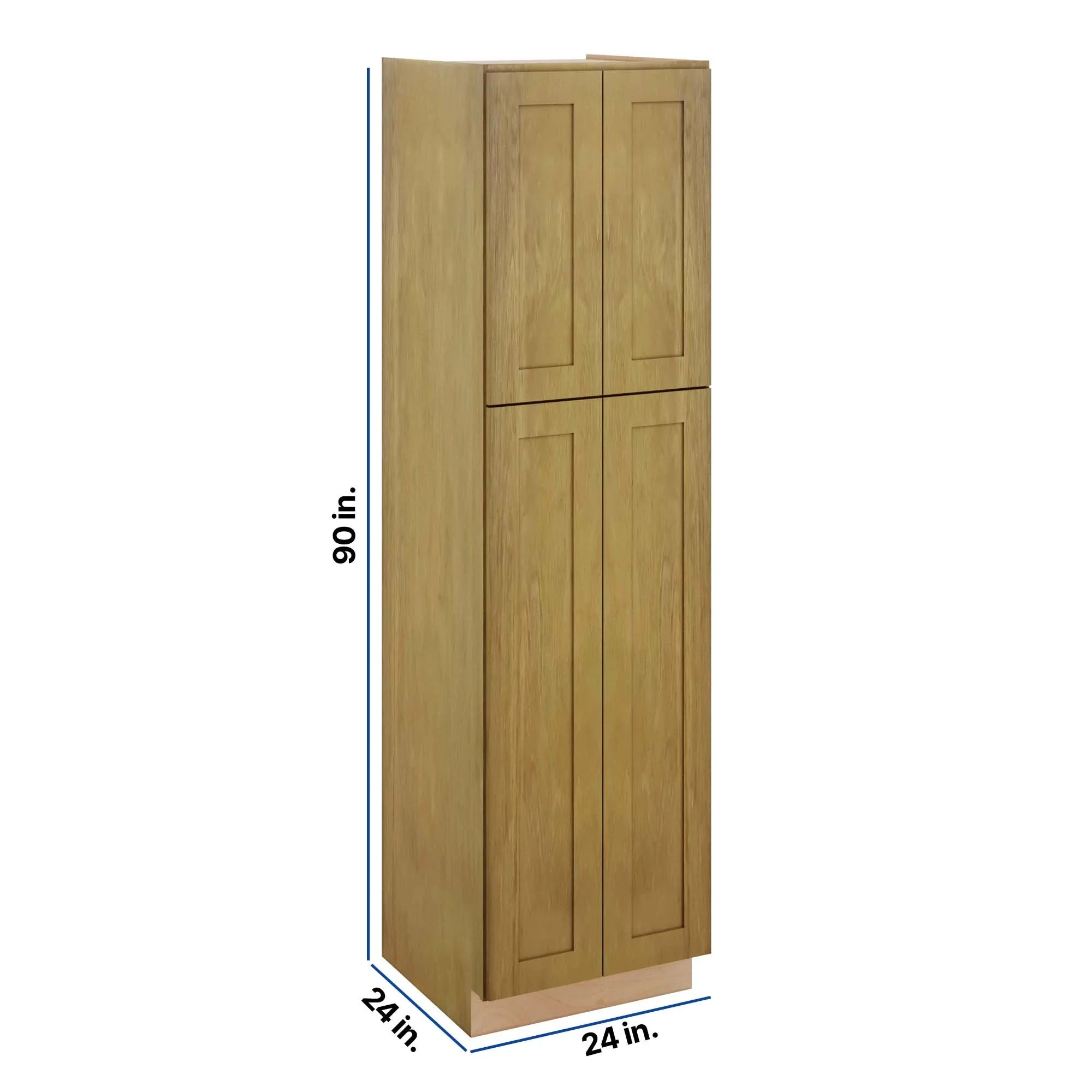 Modernform Cabinet Natural Shaker 24" W X 90" H X 24" D Tall Pantry Cabinet