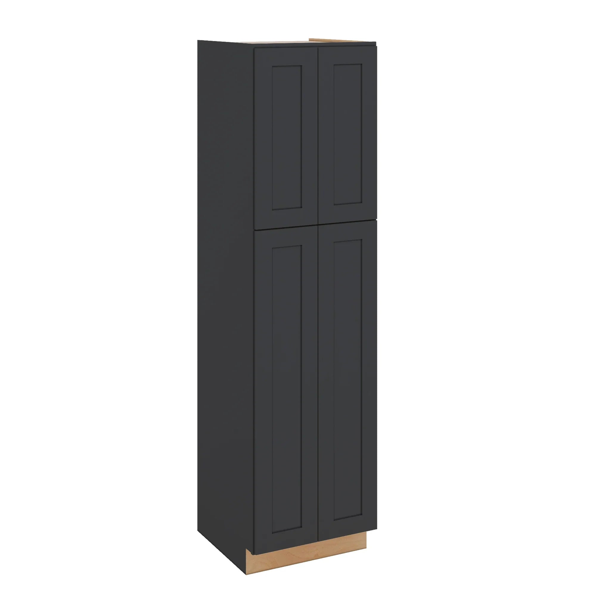 Modernform Cabinet Onyx Black Shaker 24" W X 90" H X 24" D Tall Pantry Cabinet