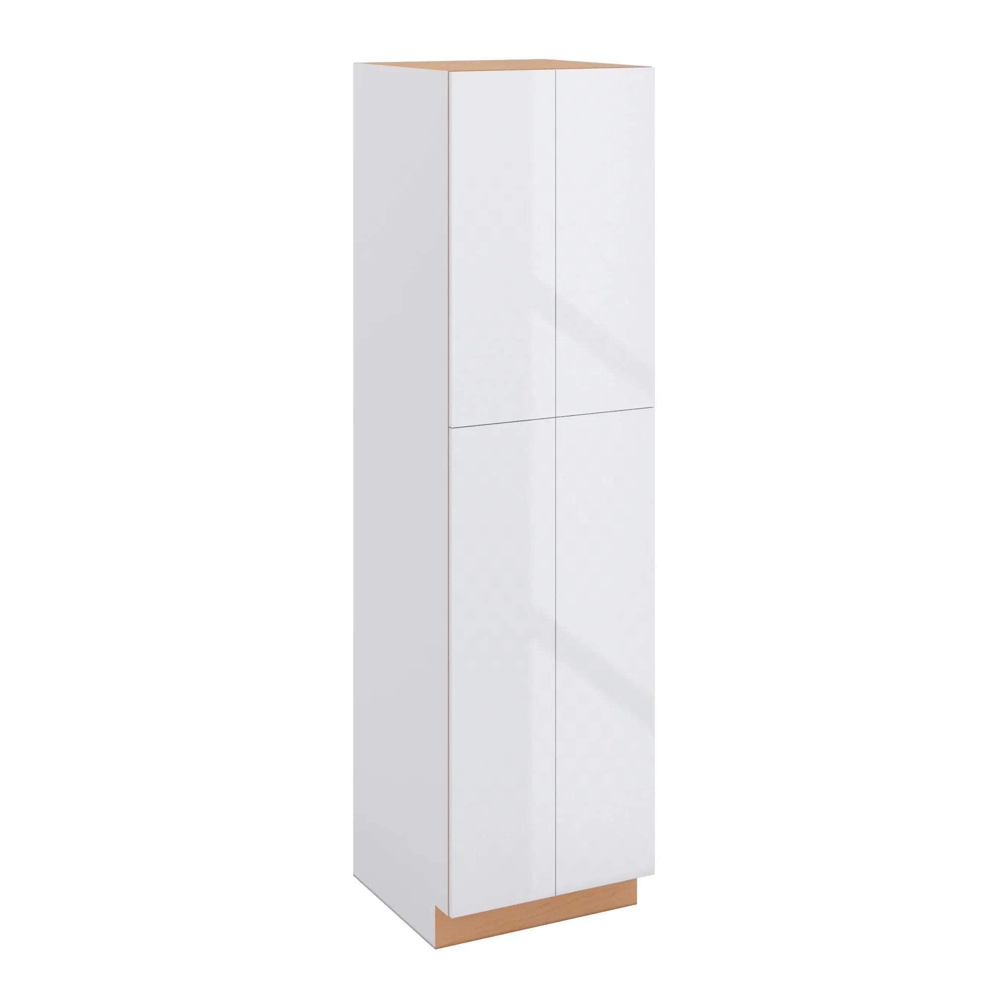 Modernform Cabinet Gloss White 24" W X 90" H X 24" D Double Door Tall Pantry Cabinet