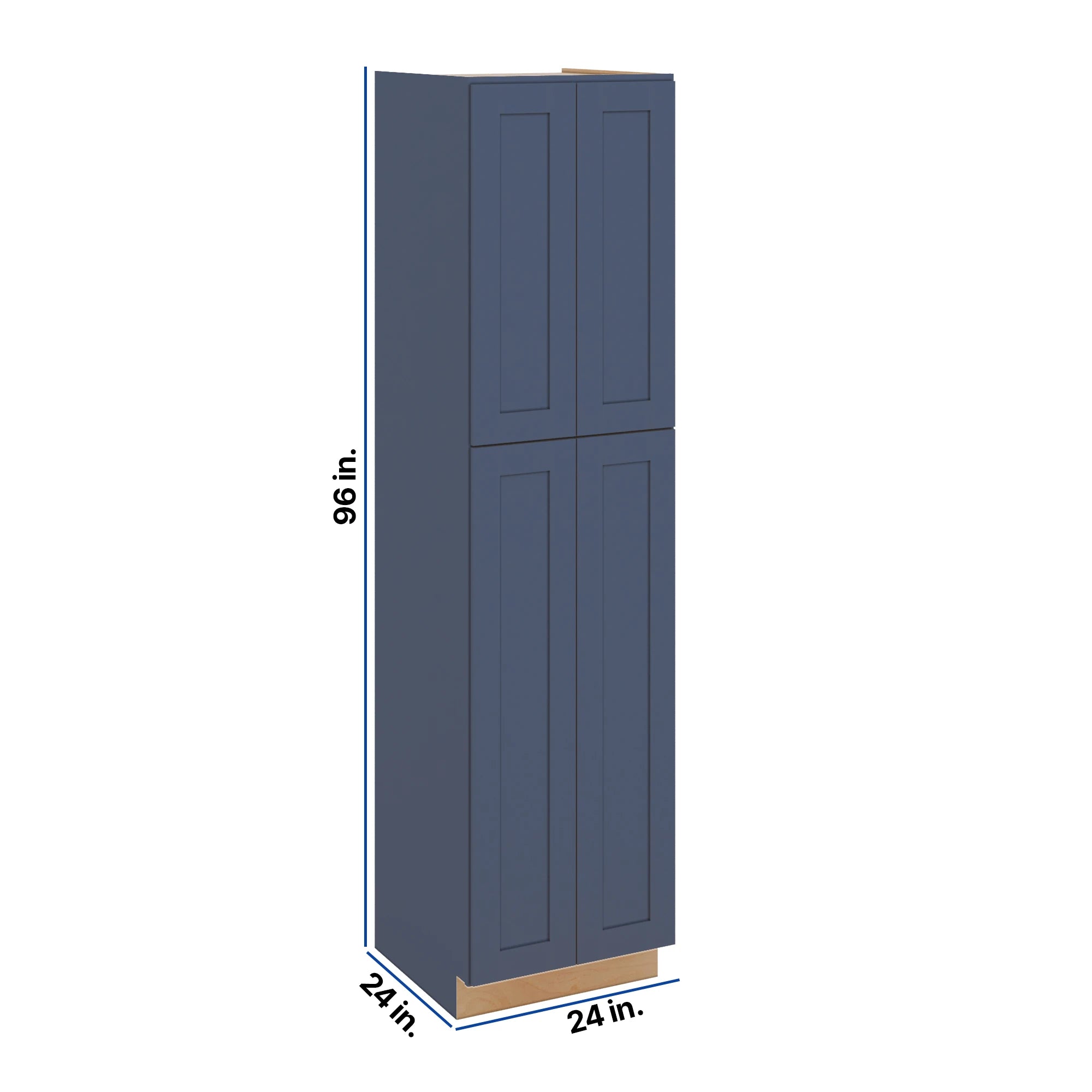 Modernform Cabinet Signature Blue 24" W X 96" H X 24" D Tall Pantry Cabinet