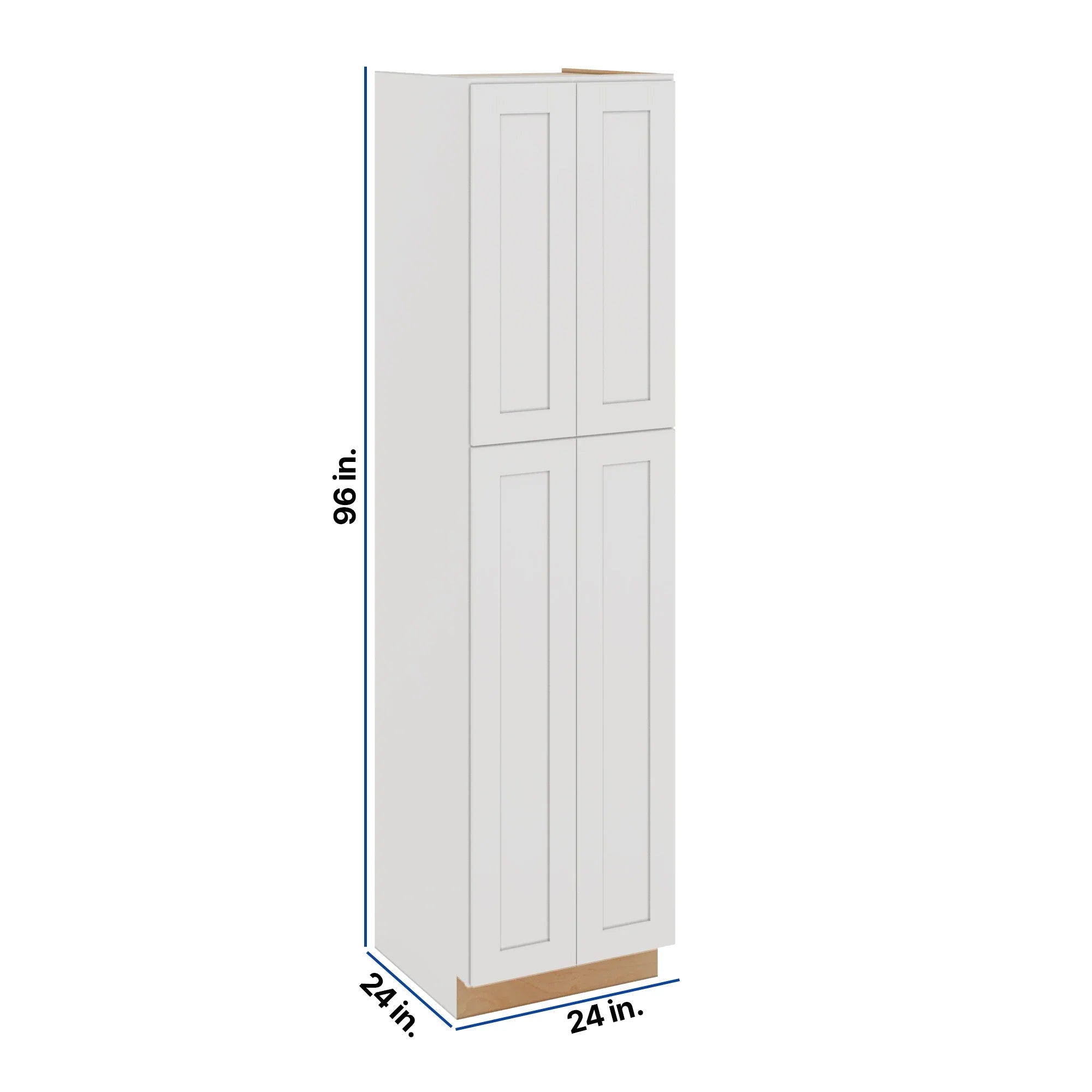 Modernform Cabinet White Shaker 24" W X 96" H X 24" D Tall Pantry Cabinet