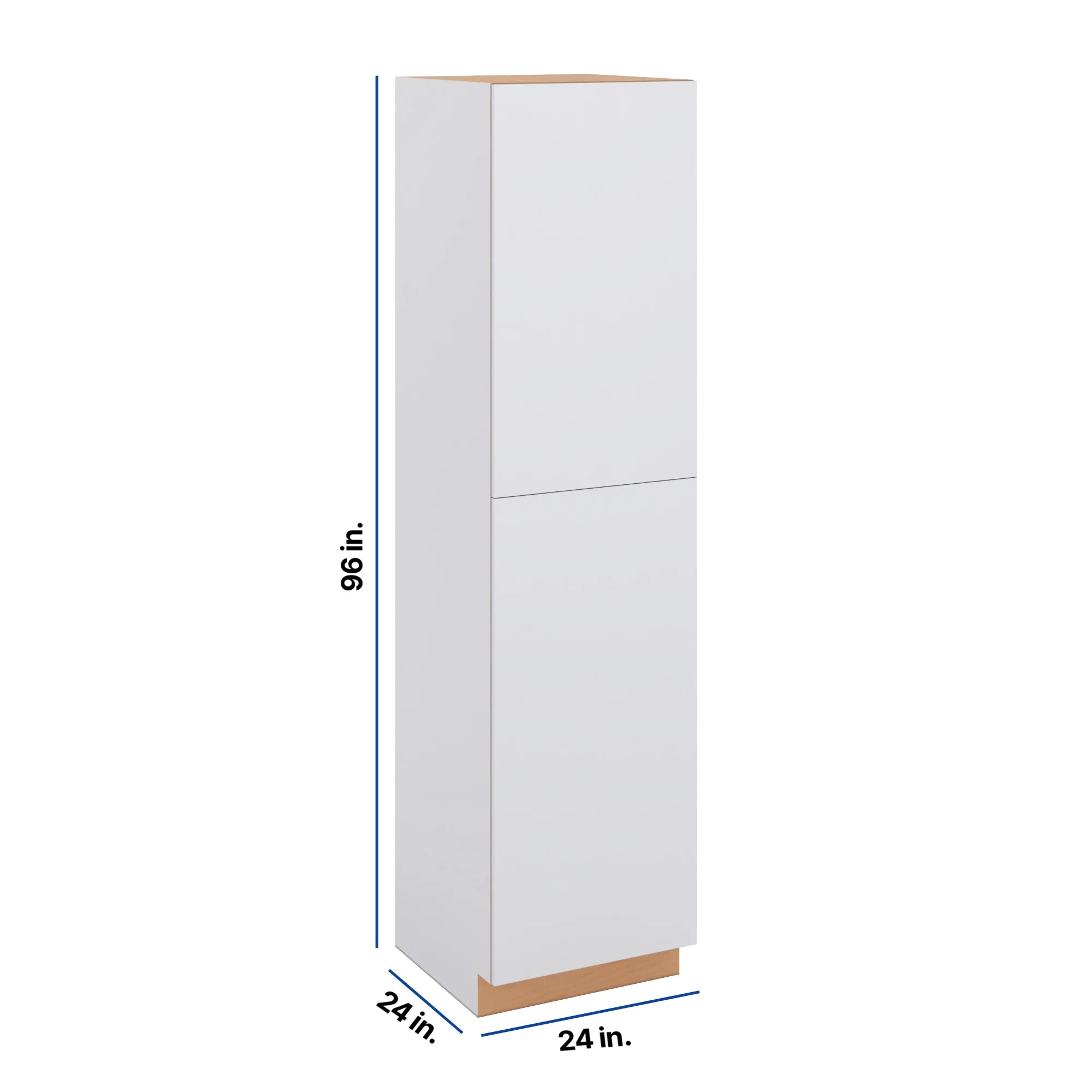 Modernform Cabinet Matte White 24" W X 96" H X 24" D Single Door Tall Pantry Cabinet