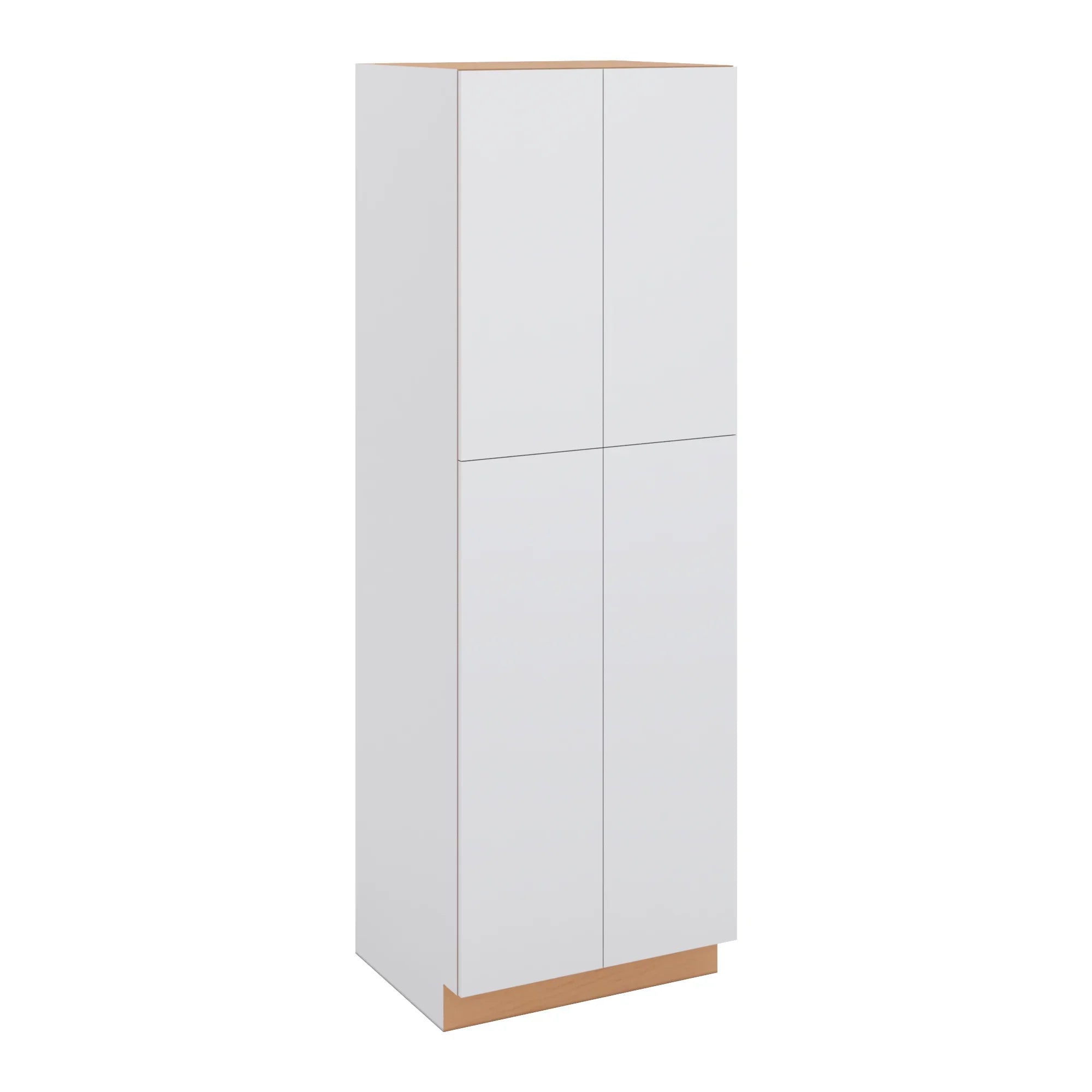 Modernform Cabinet Matte White 30" W X 90" H X 24" D Double Door Tall Pantry Cabinet
