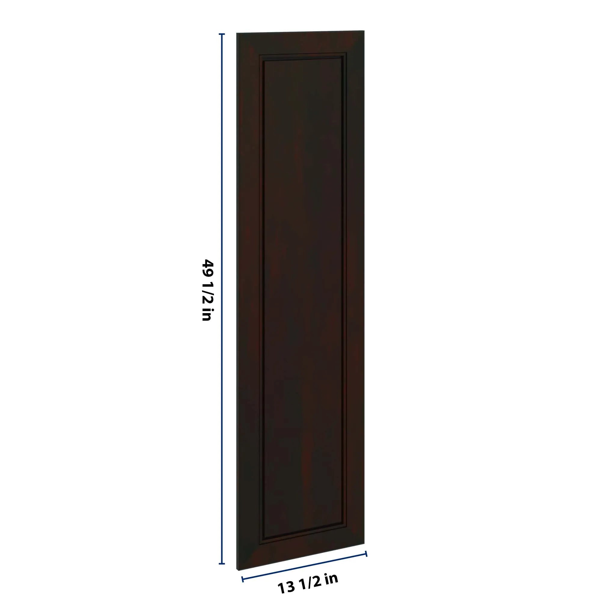 J&K Espresso K8 Dummy Lower Door Panel 13 1/2" W x 49 1/2" H