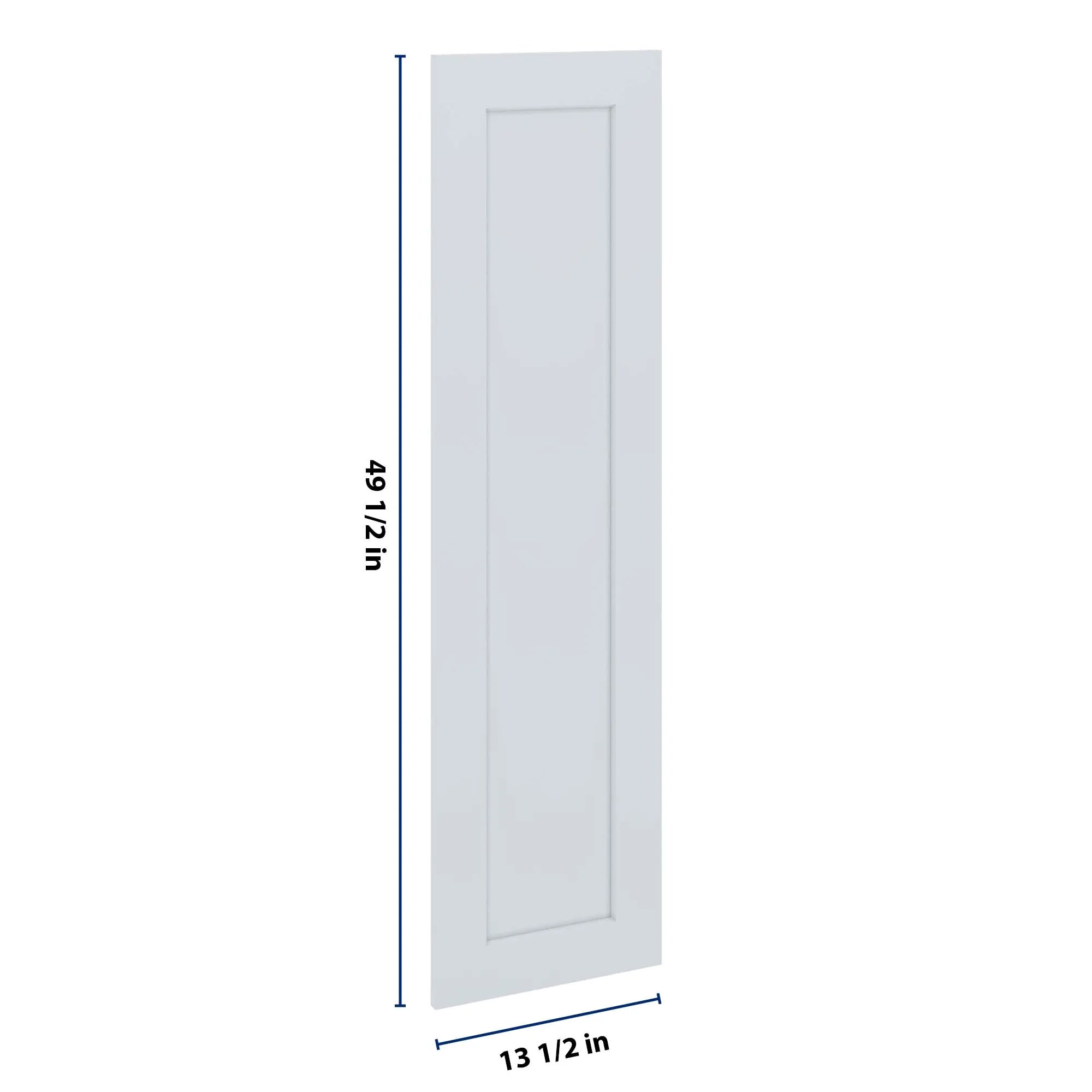 J&K White Shaker S8 Dummy Lower Door Panel 13 1/2" W x 49 1/2" H