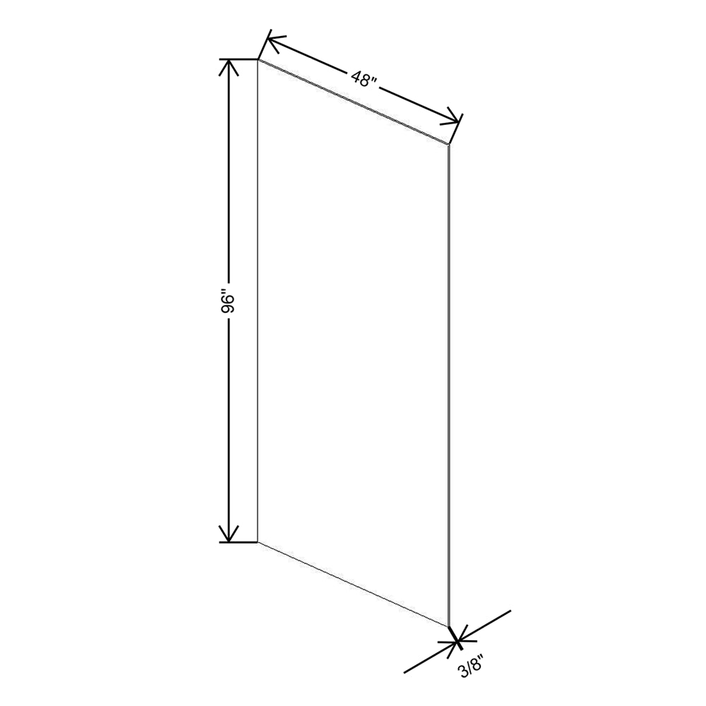 CNC Classic Broadway Silver 3/8" W X 96" H X 48" D Plywood Panel