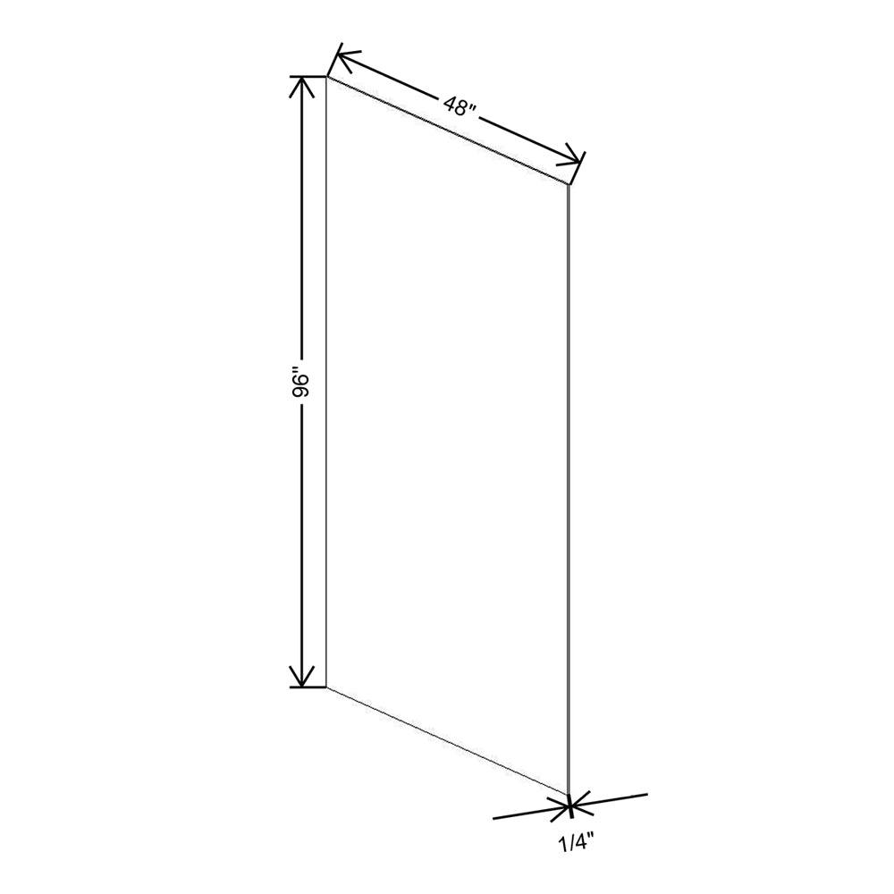 CNC Luxor White 1/4 " W X 96" H X 48" D Plywood Panel