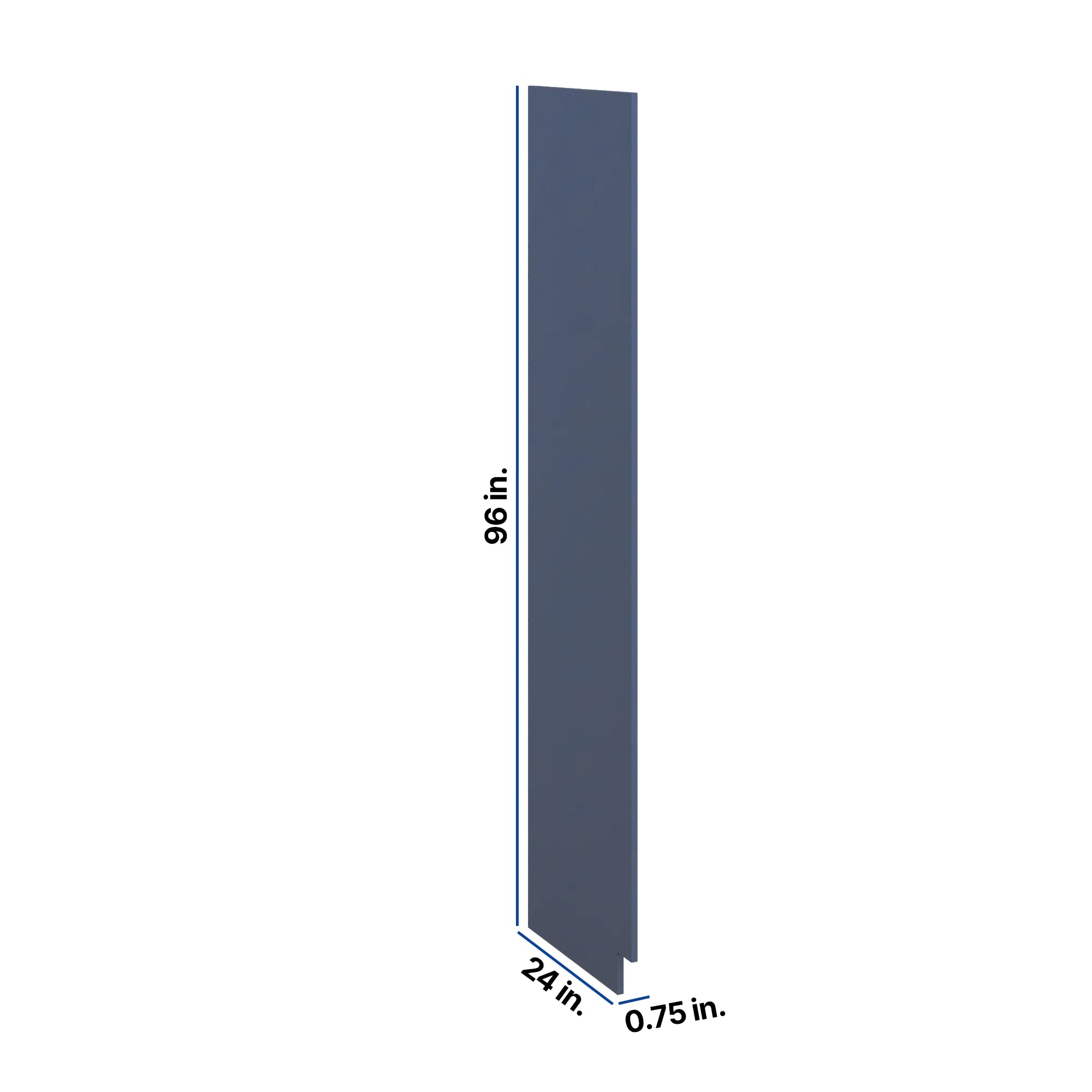 Modernform Cabinet Signature Blue 3/4" W X 96" H X 24" D Tall End Panel