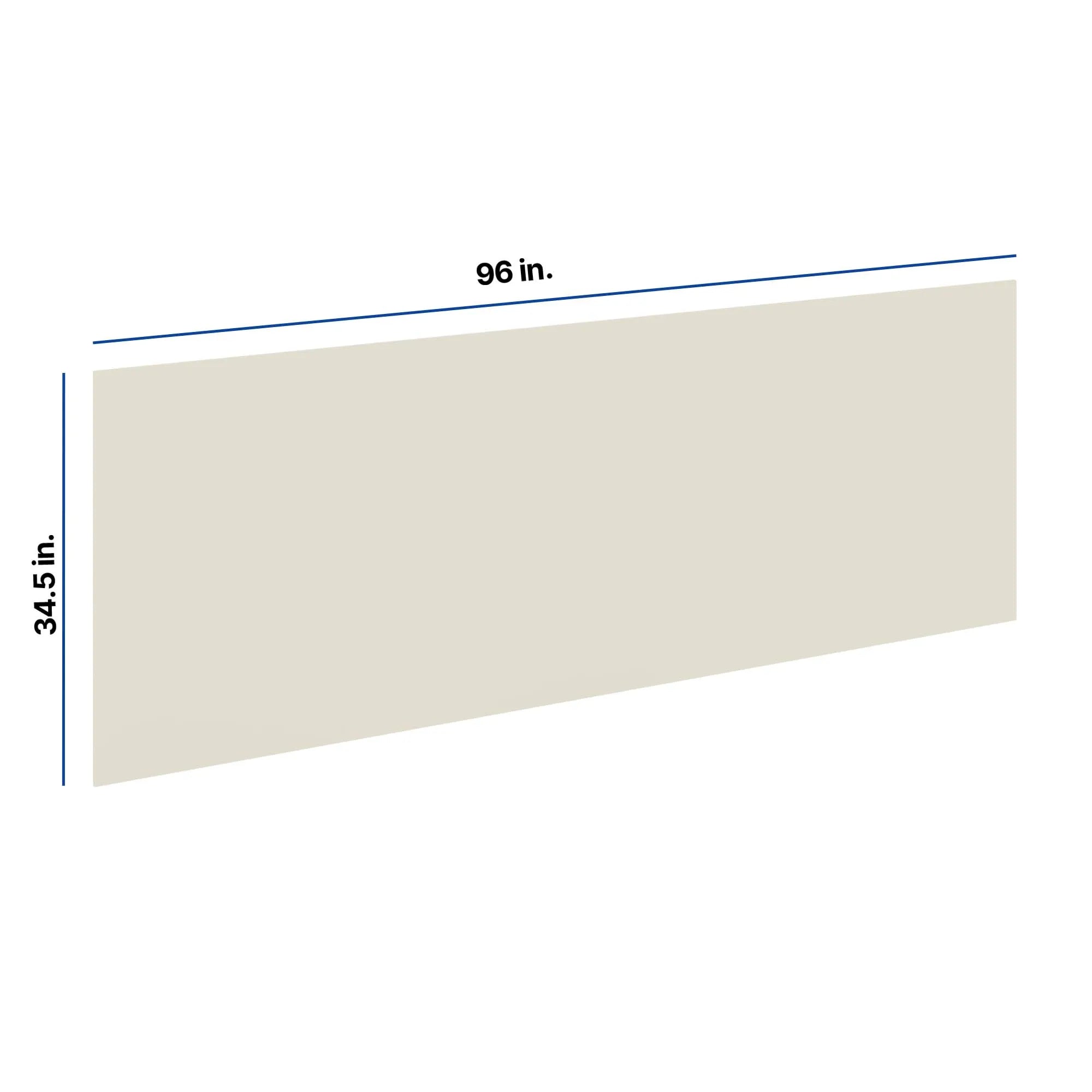 Modernform Cabinet Slim Dove White 1/4" W X 34 1/2" H X 96" D Tall Back Panels